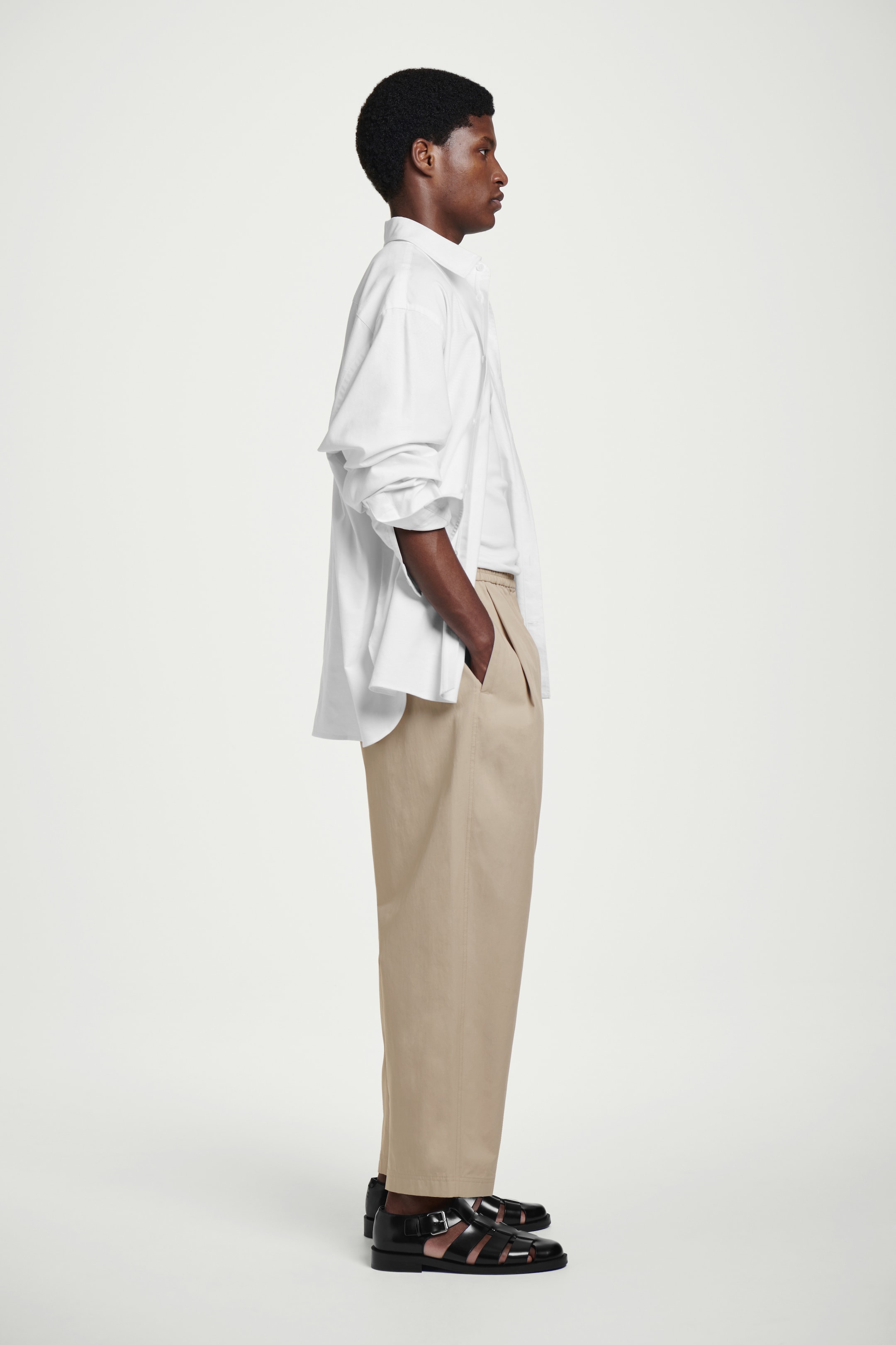 Visualizza immagine più grande: PANTALONI CROPPED ELASTICIZZATI A GAMBA LARGA - TALPA - UOMO | H&M IT 4