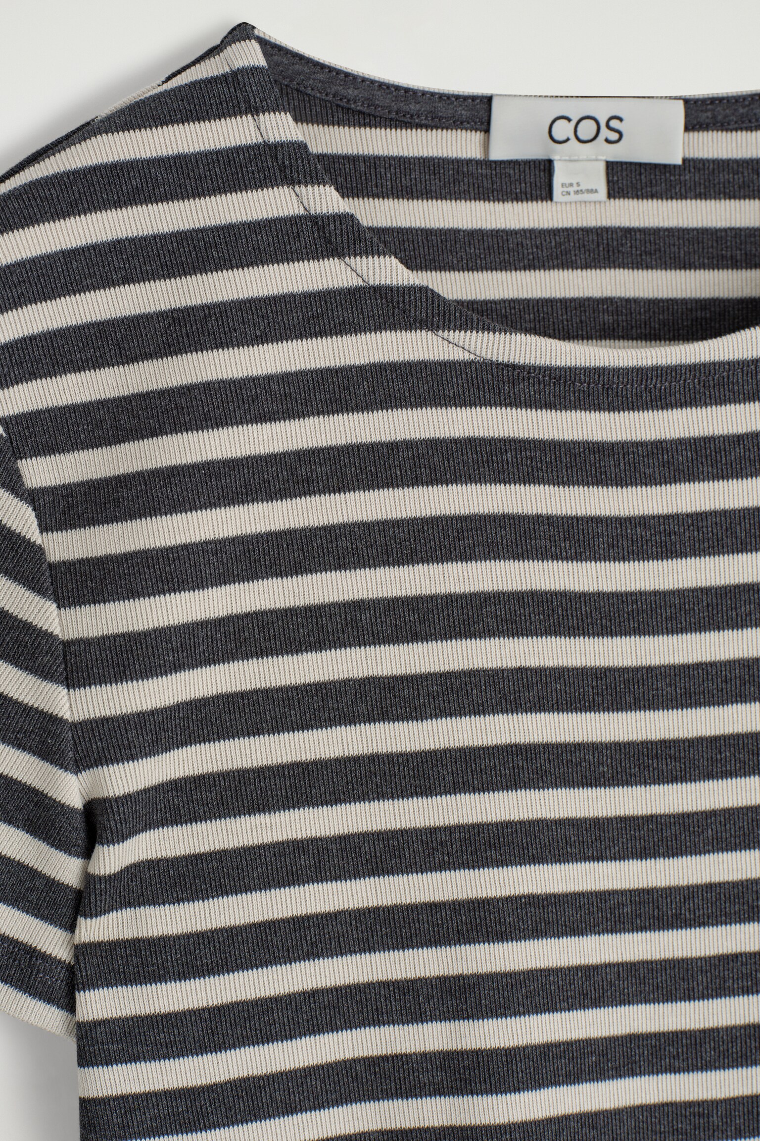 CAMISETA ENCOGIDA DE CANALÉ SLIM FIT - GRIS/RAYAS/BLANCO/RAYAS - 6
