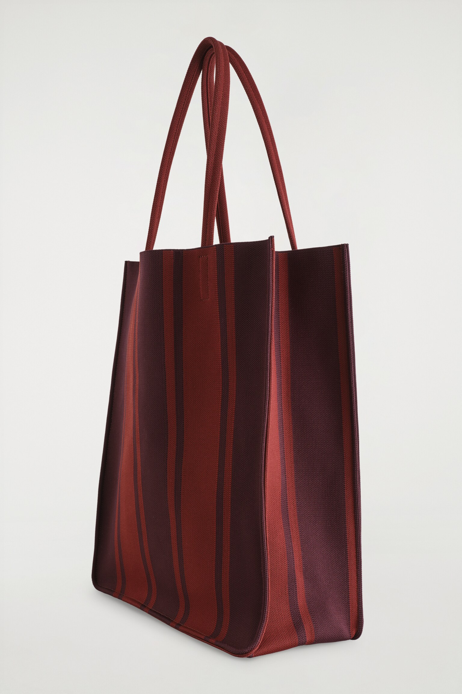 BORSA TOTE A RIGHE - ROSSO / RIGHE - 4