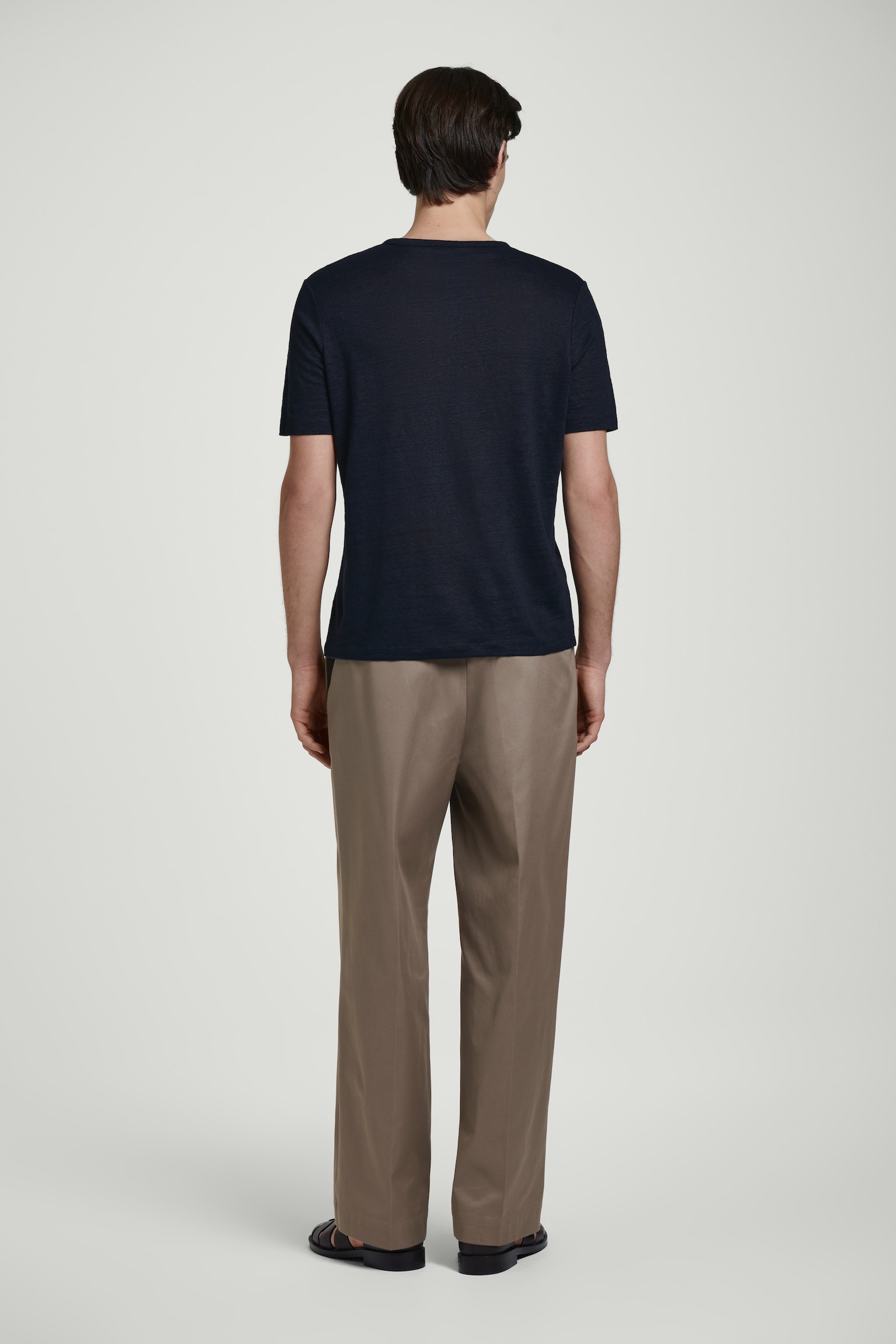 CAMISETA DE LINO - AZUL MARINO/BLANCO - 4