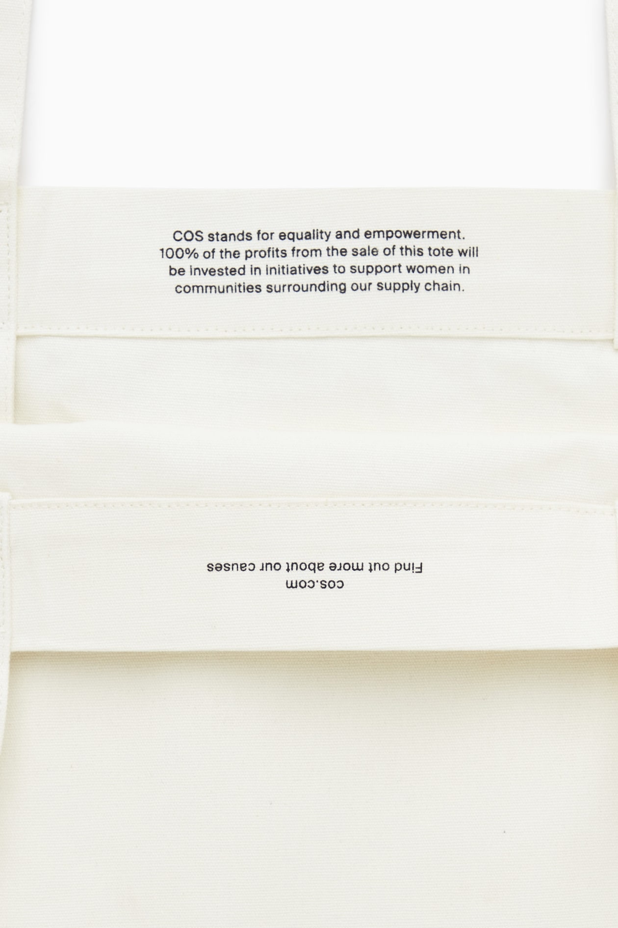 COS CHARITY CANVAS TOTE BAG — WHITE