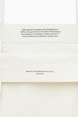 COS CHARITY CANVAS TOTE BAG — WHITE 2