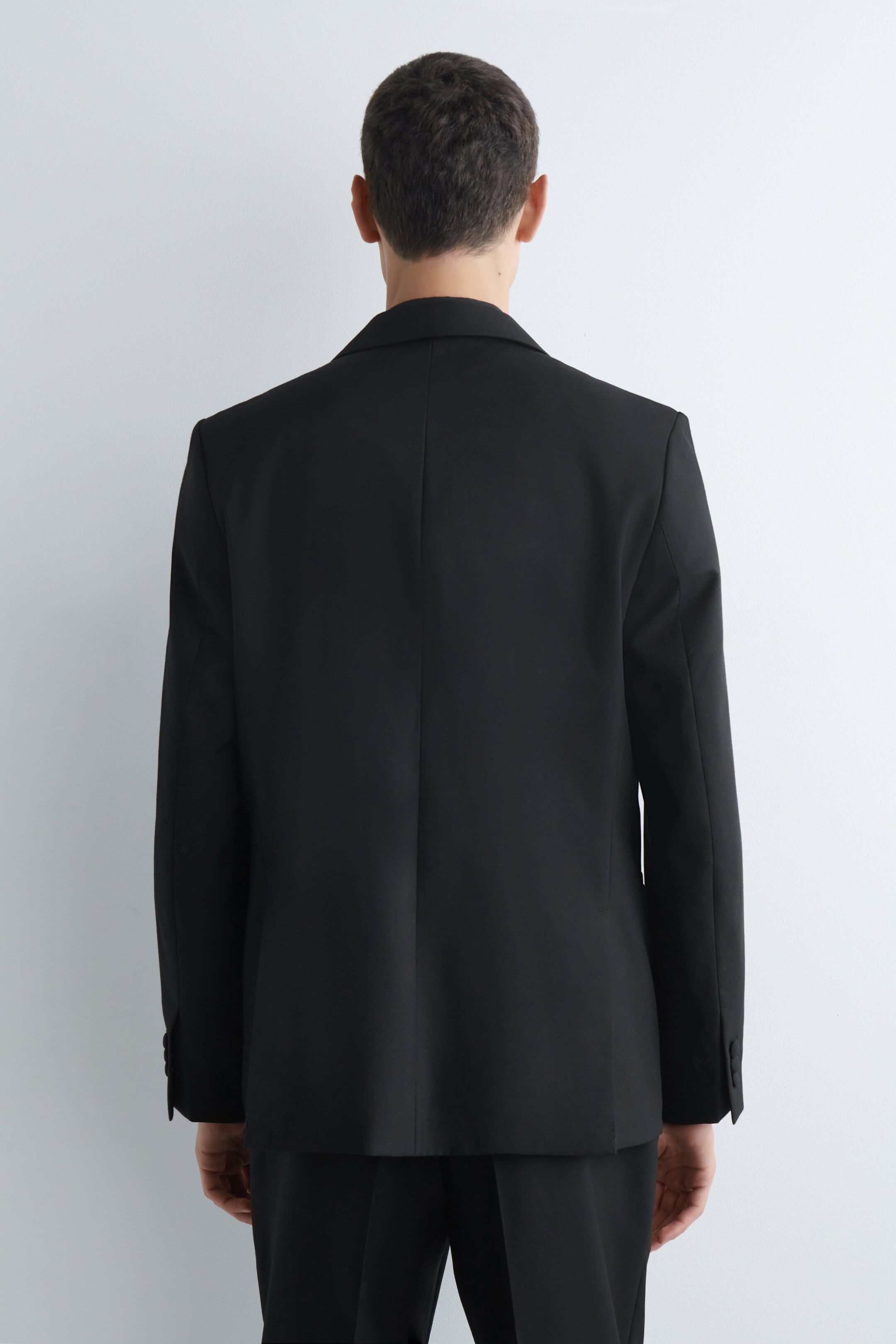 Nagyobb kép megtekintése: SZATÉNGALLÉROS GYAPJÚ BLAZER - FEKETE - FÉRFI | H&M HU 3