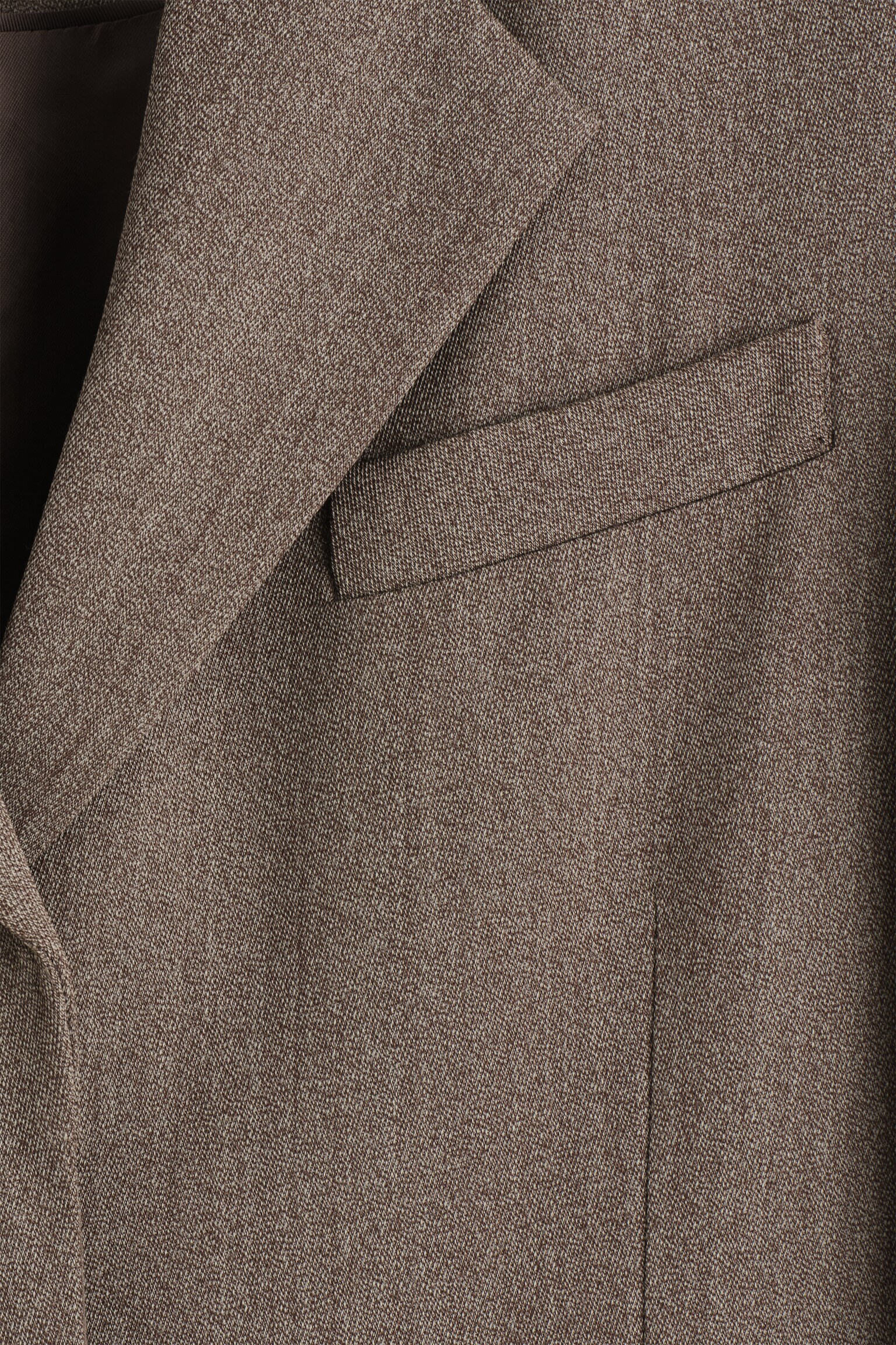 MANTEAU LONG À BOUTONNAGE SIMPLE EN LAINE MÉLANGÉE - BRUN - 8