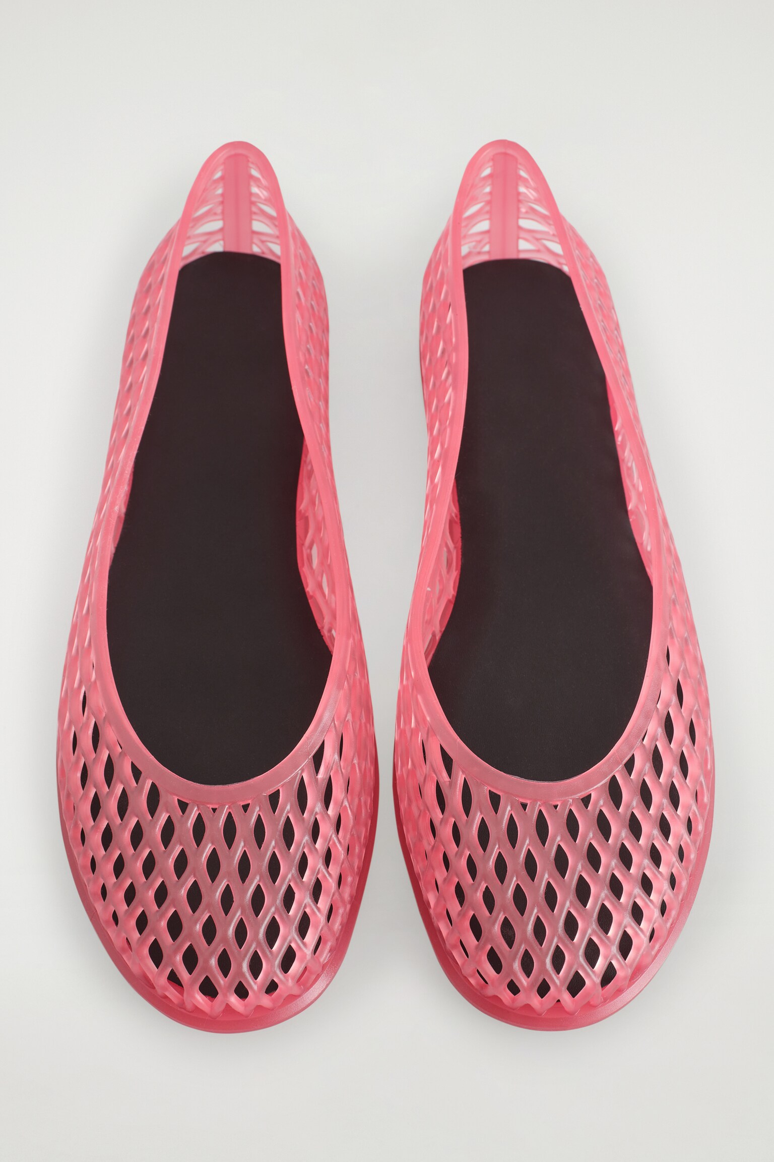 BAILARINAS DE GEL CON ABERTURAS - ROJO/TRANSPARENTE - 5