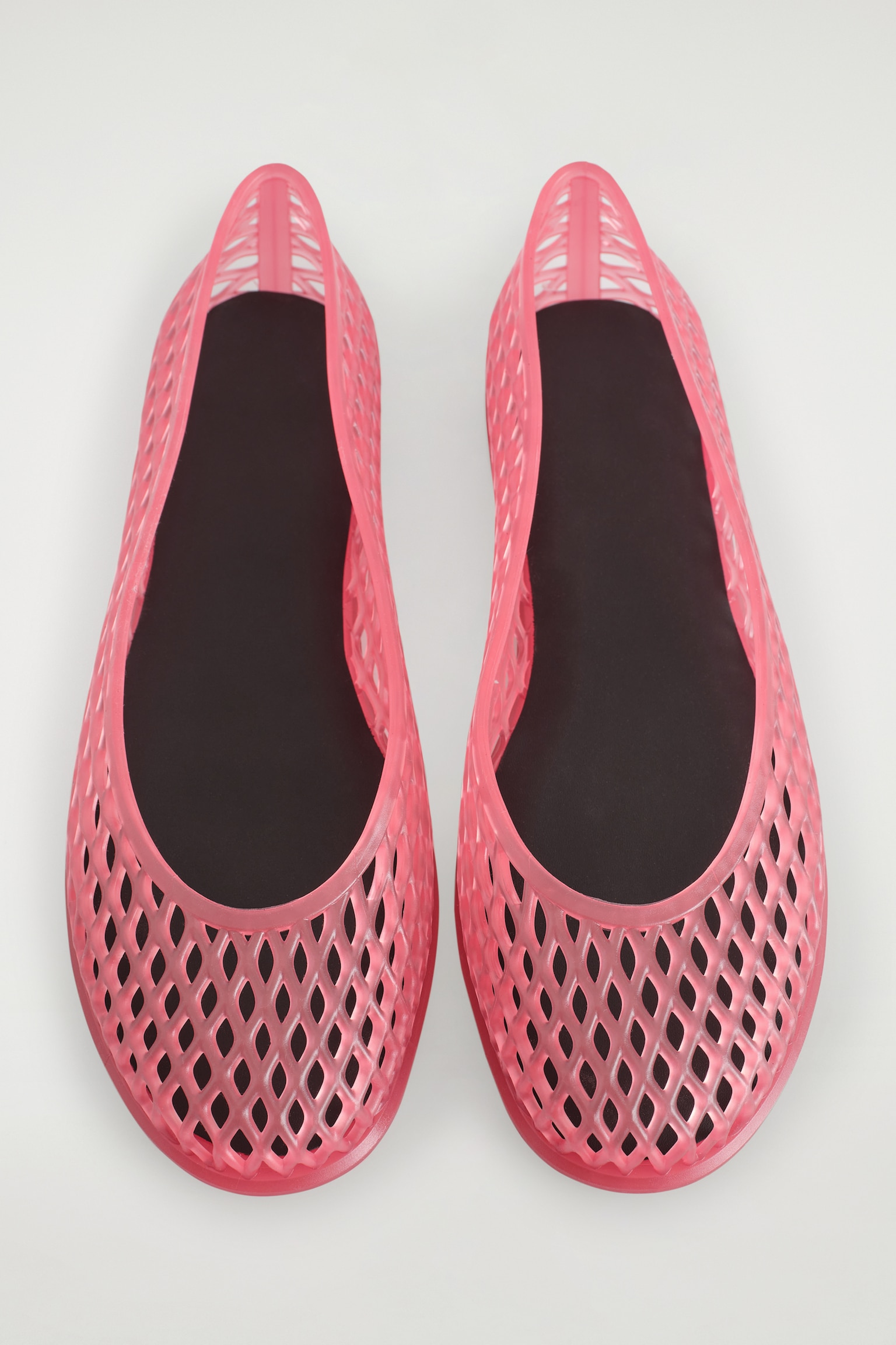 BAILARINAS DE GEL CON ABERTURAS - ROJO/TRANSPARENTE - 3