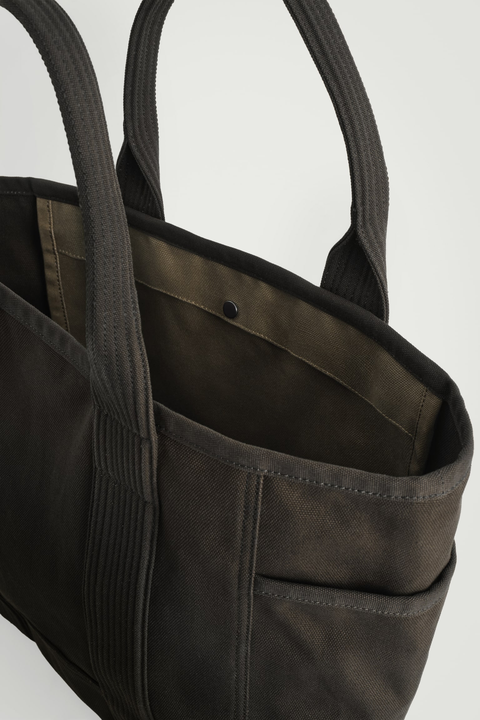 SACO TOTE GRANDE - LONA - Caqui/PRETO - 3