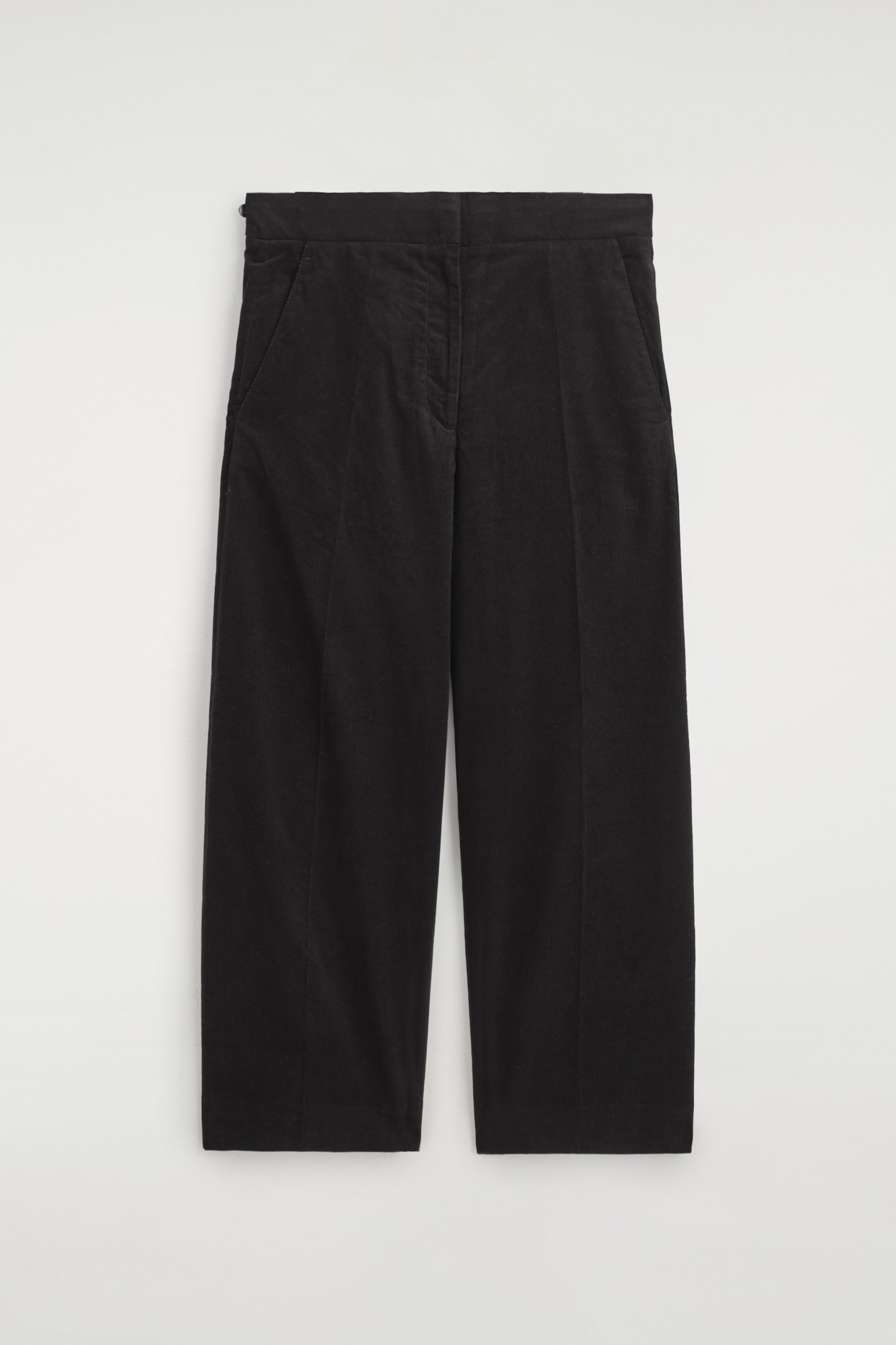 PANTALONES CROPPED DE PANA - NEGRO/VERDE OSCURO - 2
