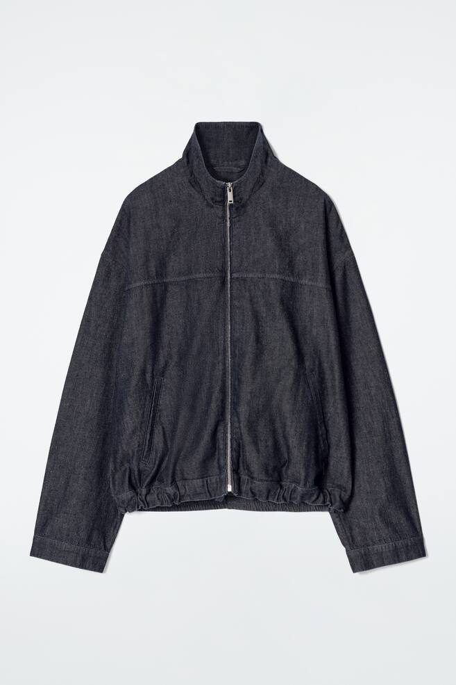 JEANSOWA KURTKA BOMBERKA OVERSIZE - INDYGO - 1