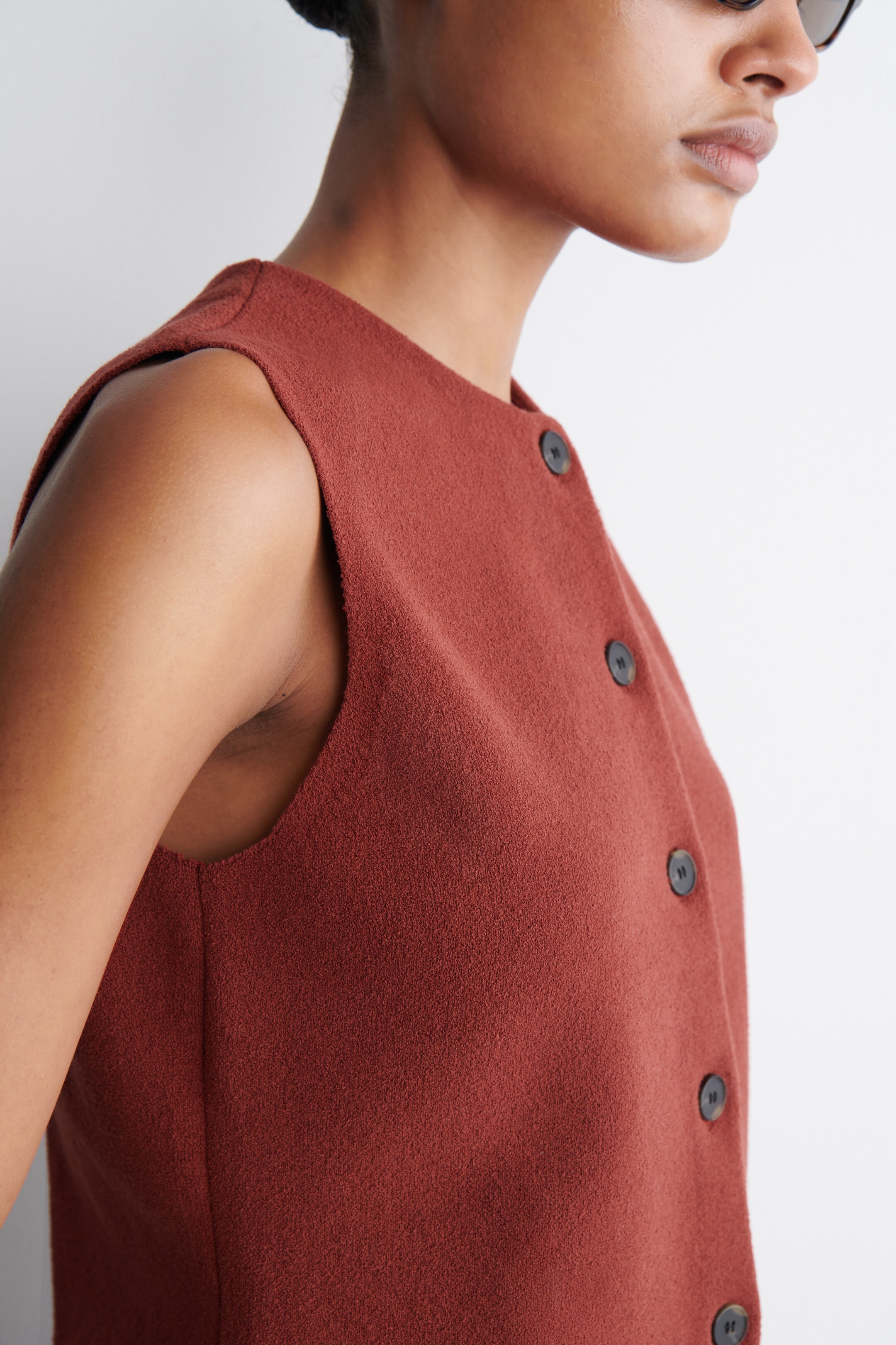 Agrandir l'image: GILET EN MAILLE DE COTON - ROUGE PROFOND - FEMME | H&M BE 5
