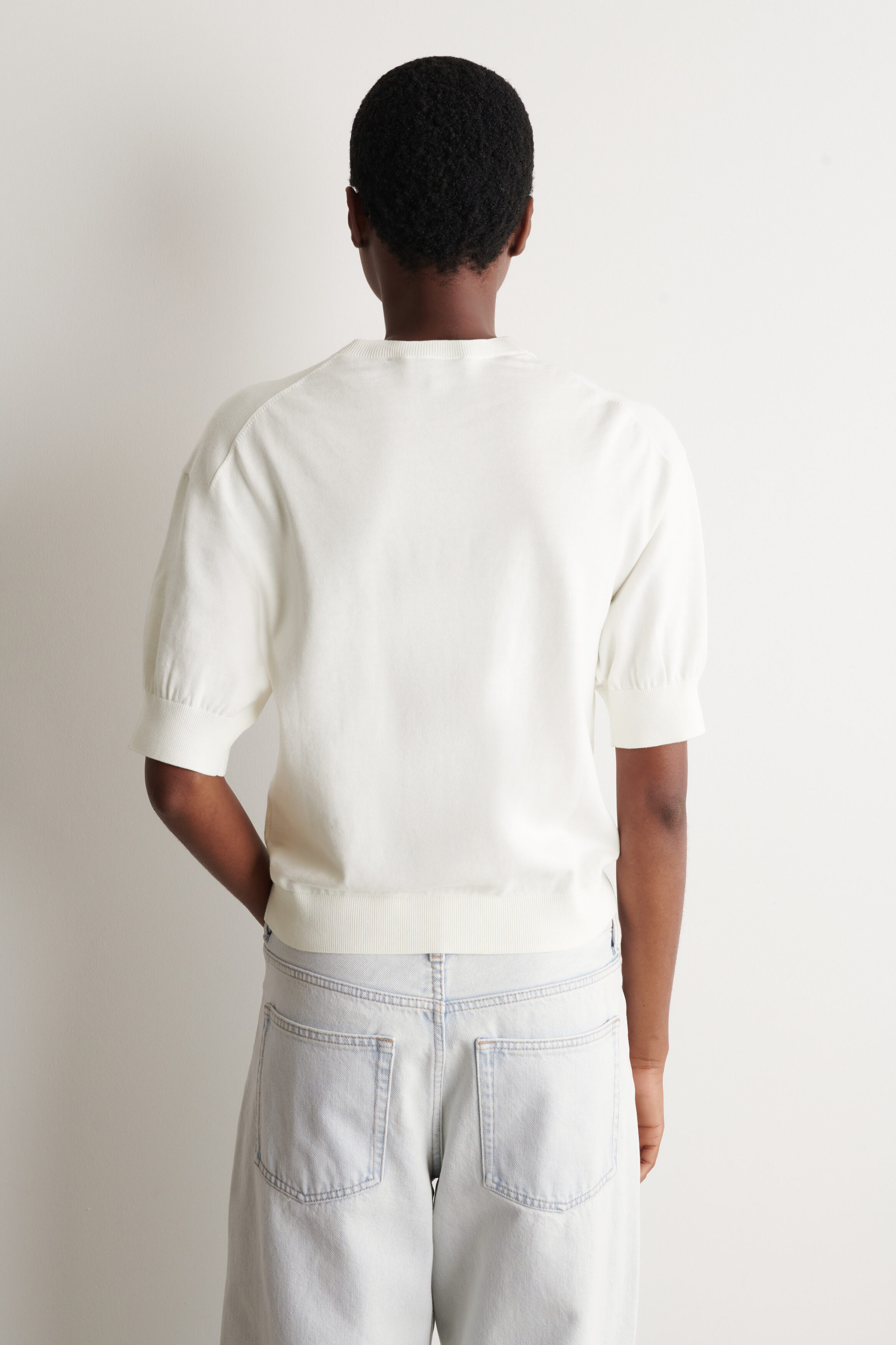 KNITTED COTTON T-SHIRT - thumbnail 4