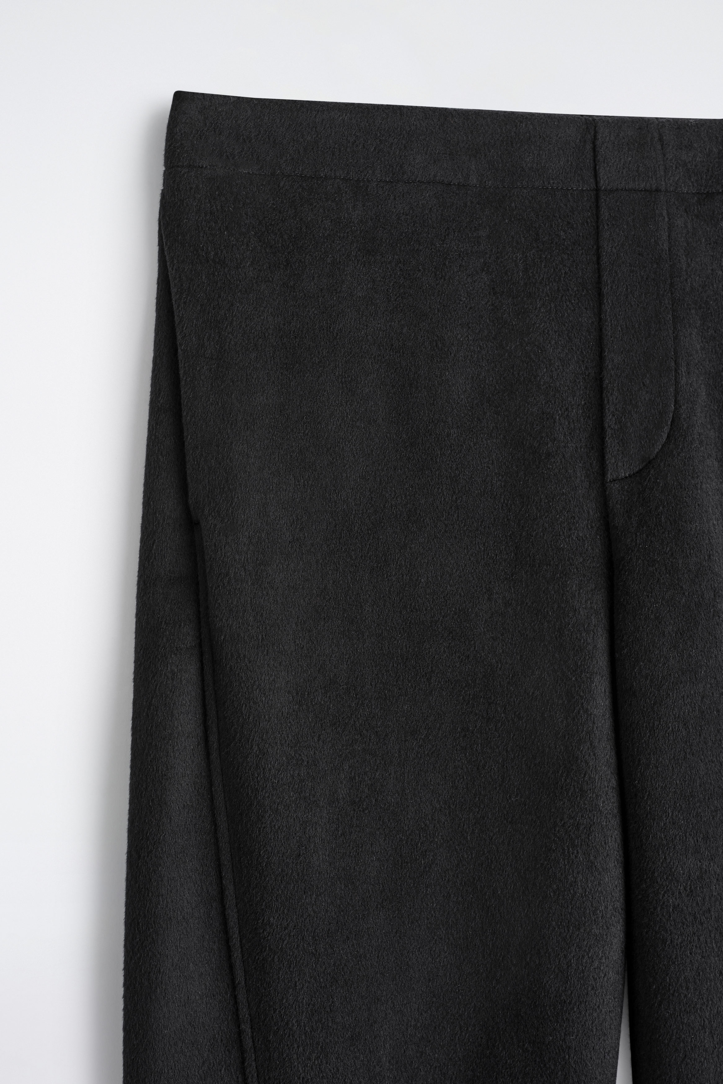 パンツ comoli beams Black Watch check woolpants Beams Plus 1Pleat Wool Cashmere Charcoal Grey