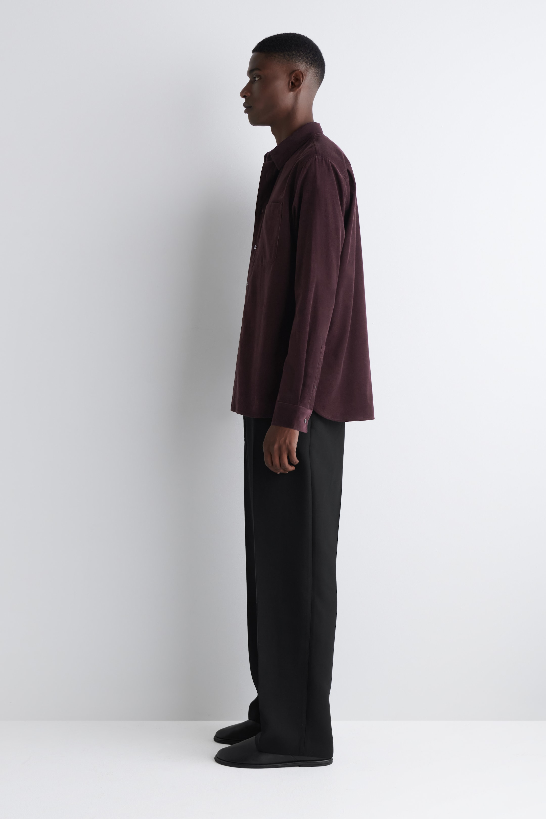 Agrandir l'image: CHEMISE DÉCONTRACTÉE EN VELOURS CÔTELÉ - BORDEAUX - HOMME | H&M BE 3