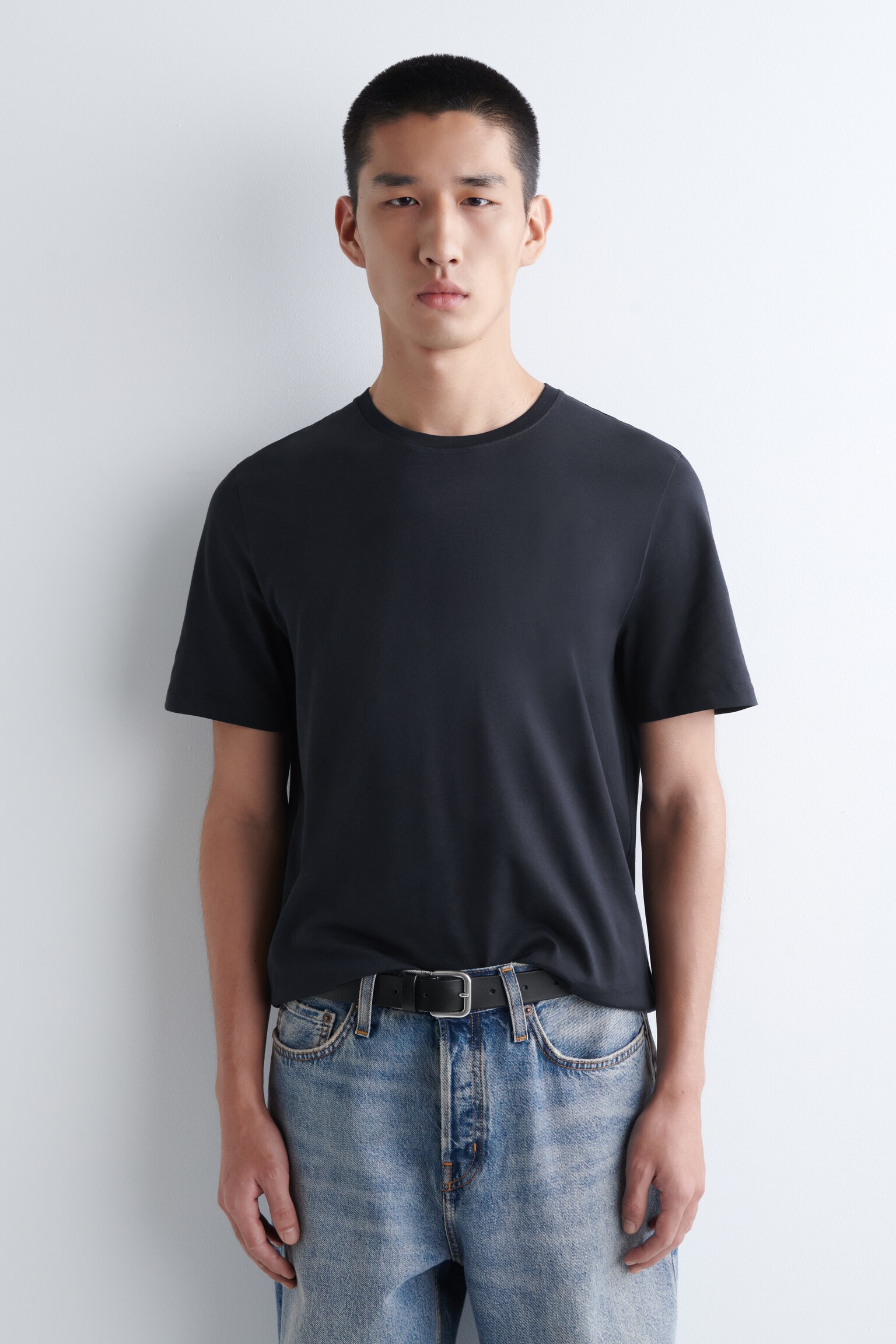 T-SHIRT GIROCOLLO IN COTONE CONFEZIONE DA 3 - BLU NAVY / ROSSO SCURO / VERDE/NERO/BIANCO/BLU NAVY / BIANCO / GRIGIO - 1