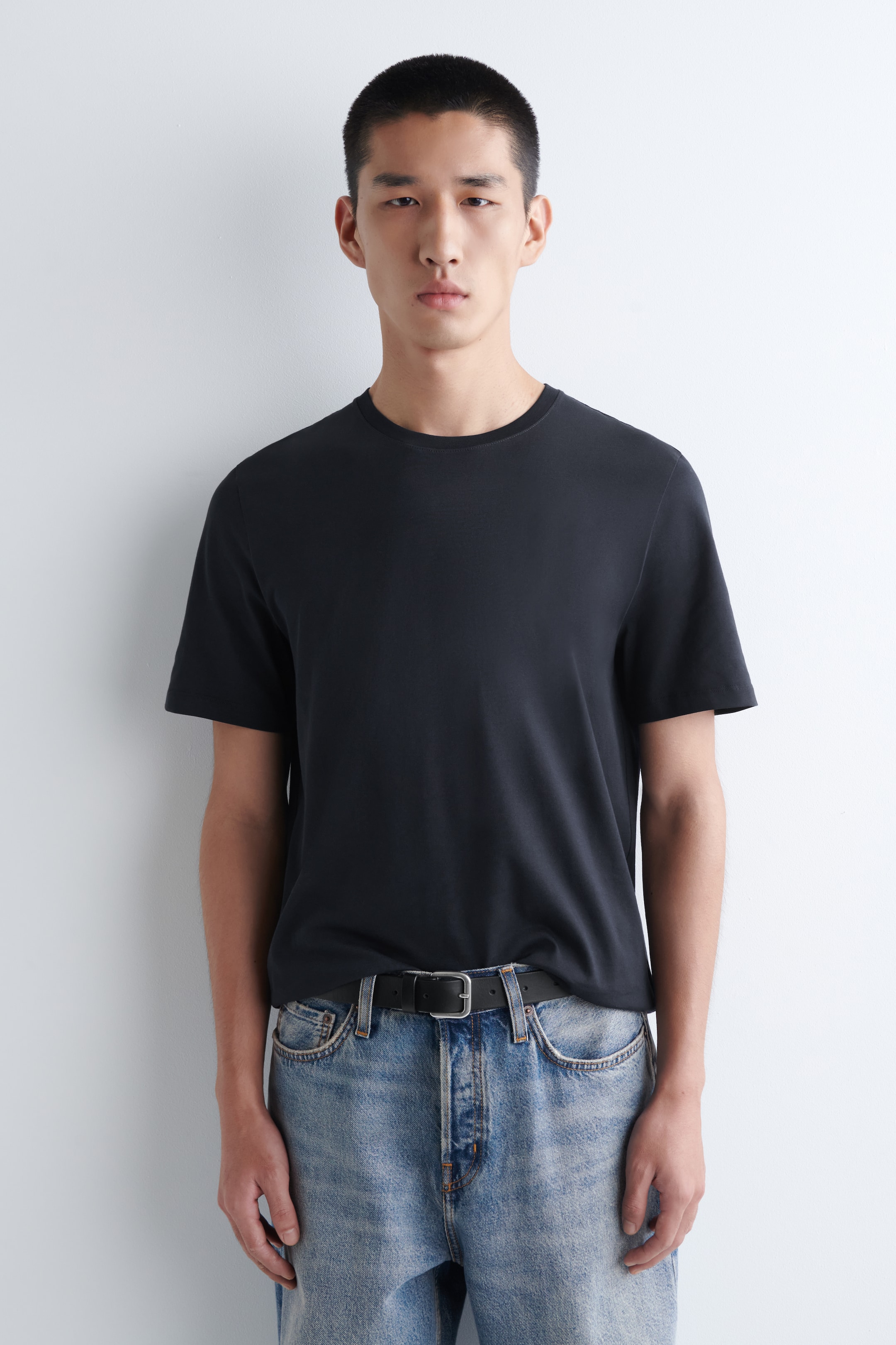 View larger image: 3-PACK COTTON CREW-NECK T-SHIRTS - NAVY / DARK RED / GREEN - Men | H&M GB 1