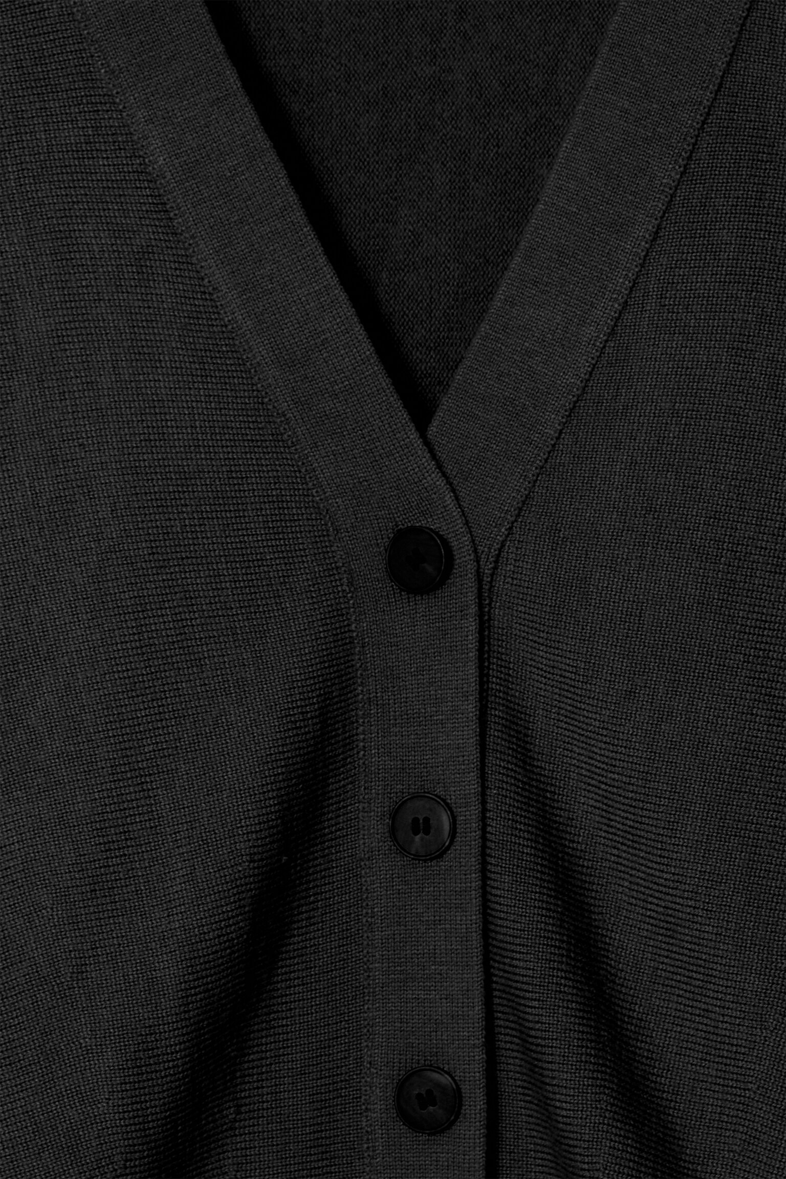 CÁRDIGAN DE LANA MERINO CON MANGA MURCIÉLAGO - NEGRO - 7