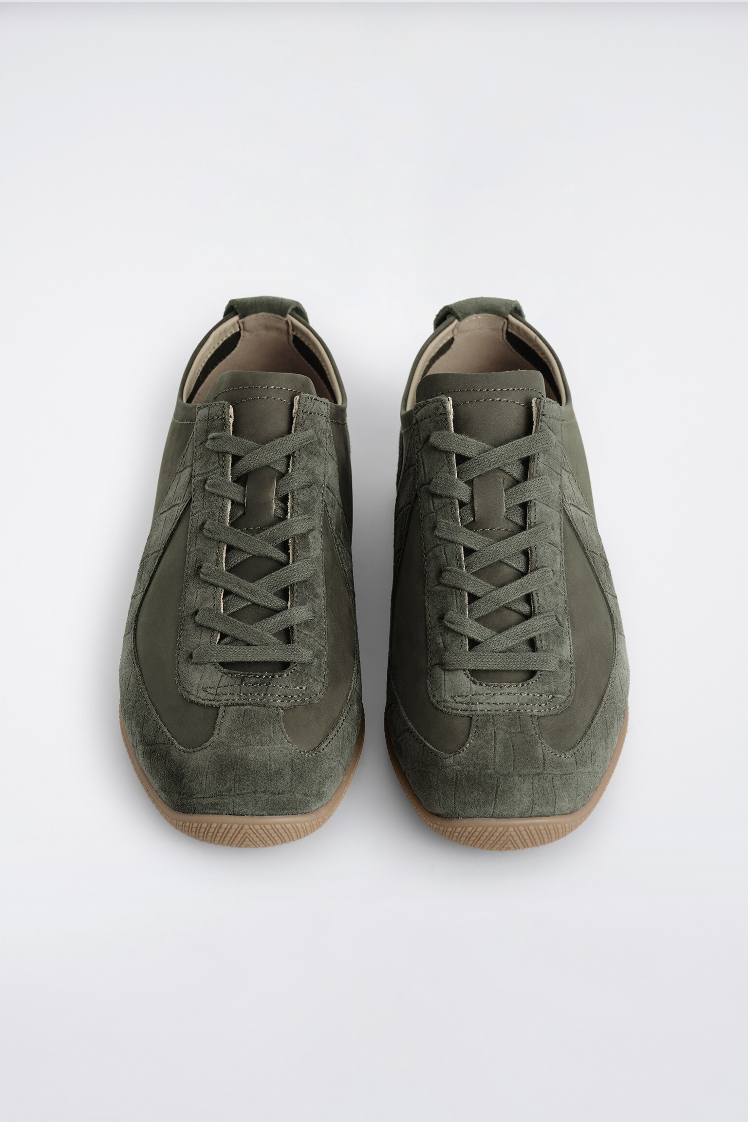 Nubuck- en suède trainers - kaki - 5