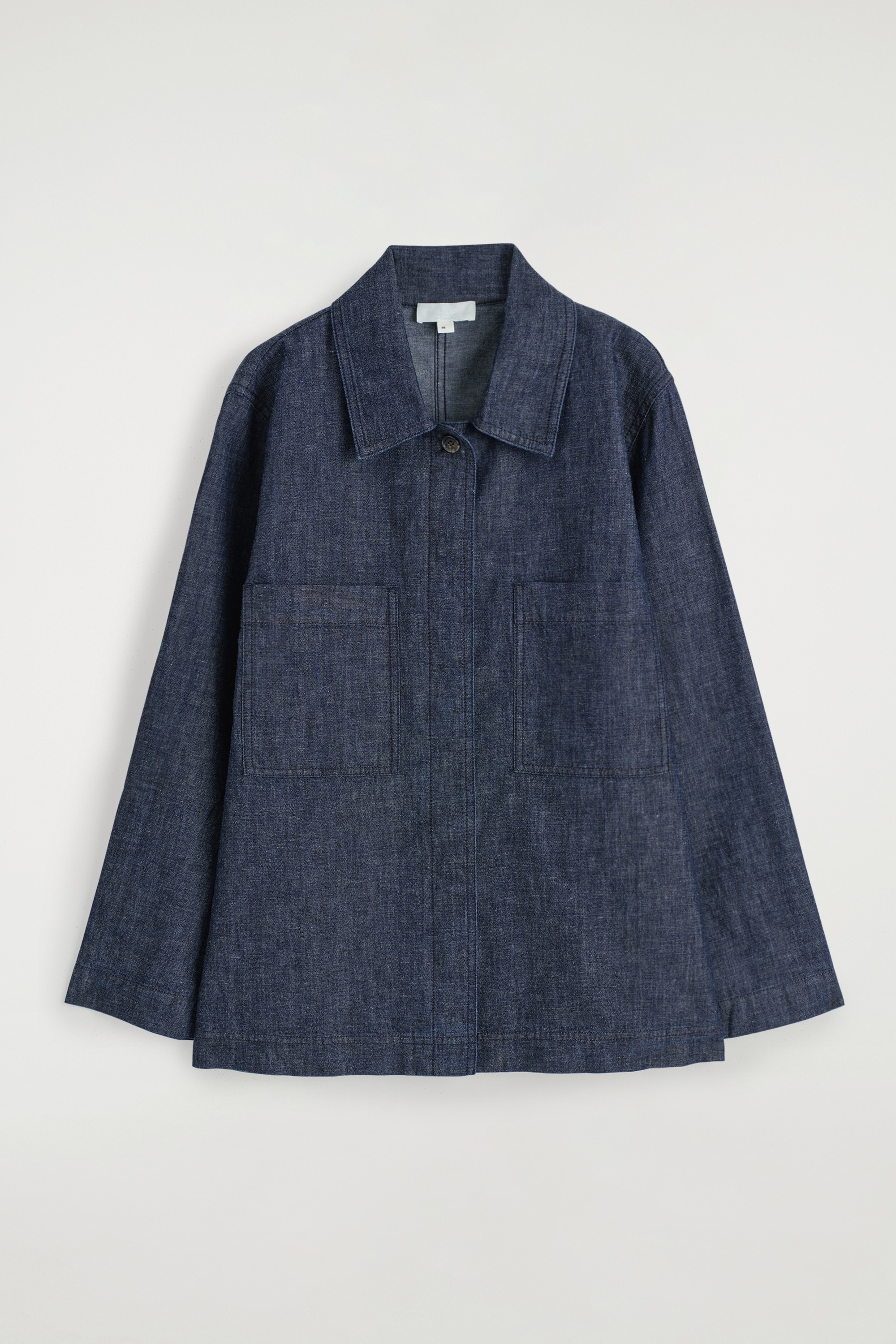 TIE-SIDE DENIM OVERSHIRT - INDIGO