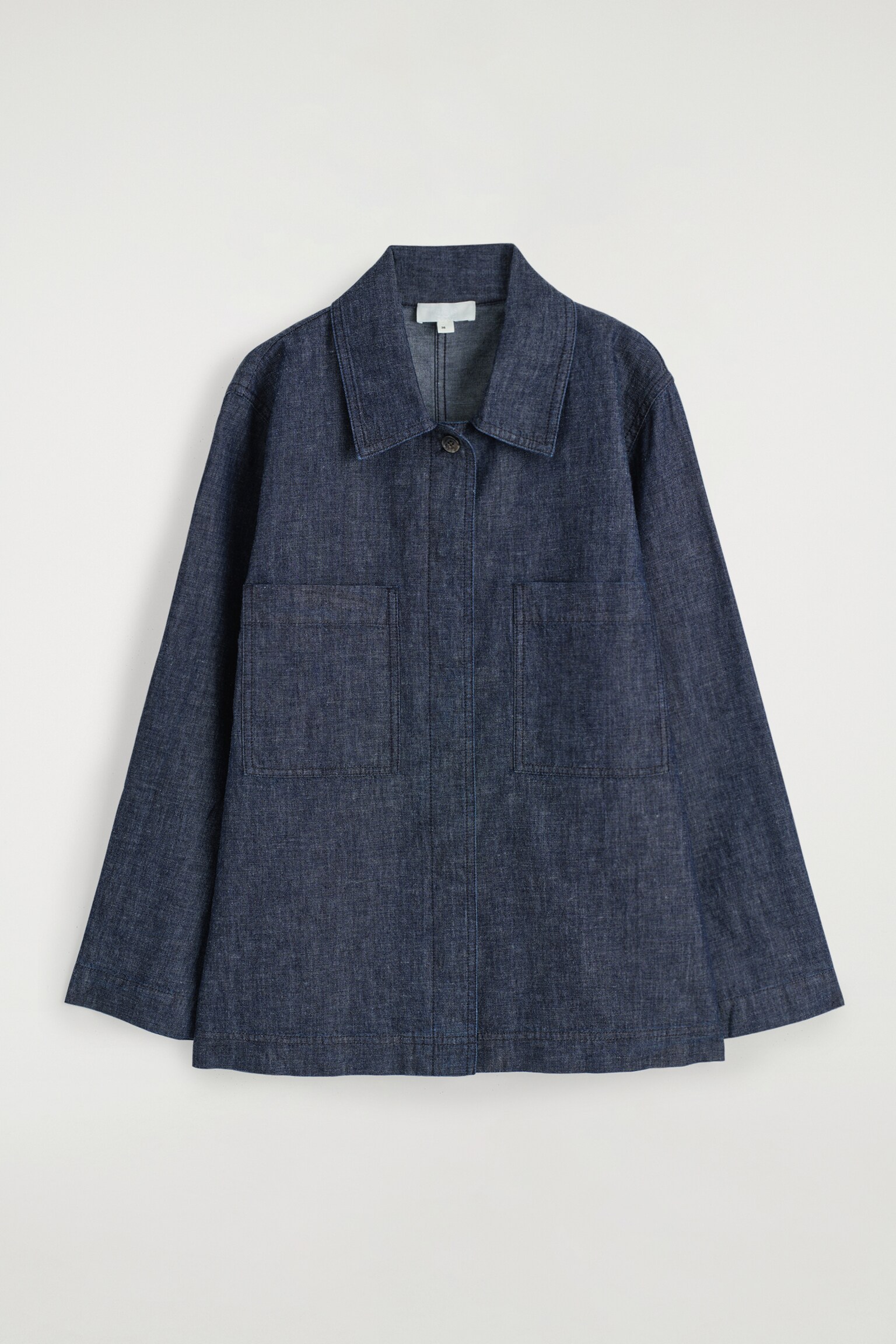 TIE-SIDE DENIM OVERSHIRT - INDIGO - 2