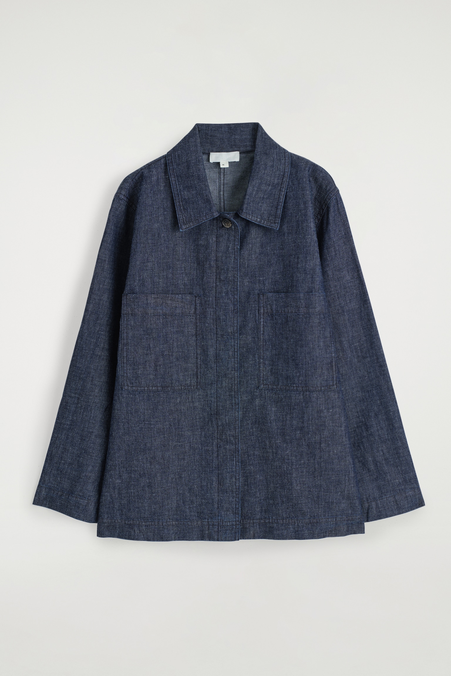 TIE-SIDE DENIM OVERSHIRT - INDIGO - 2