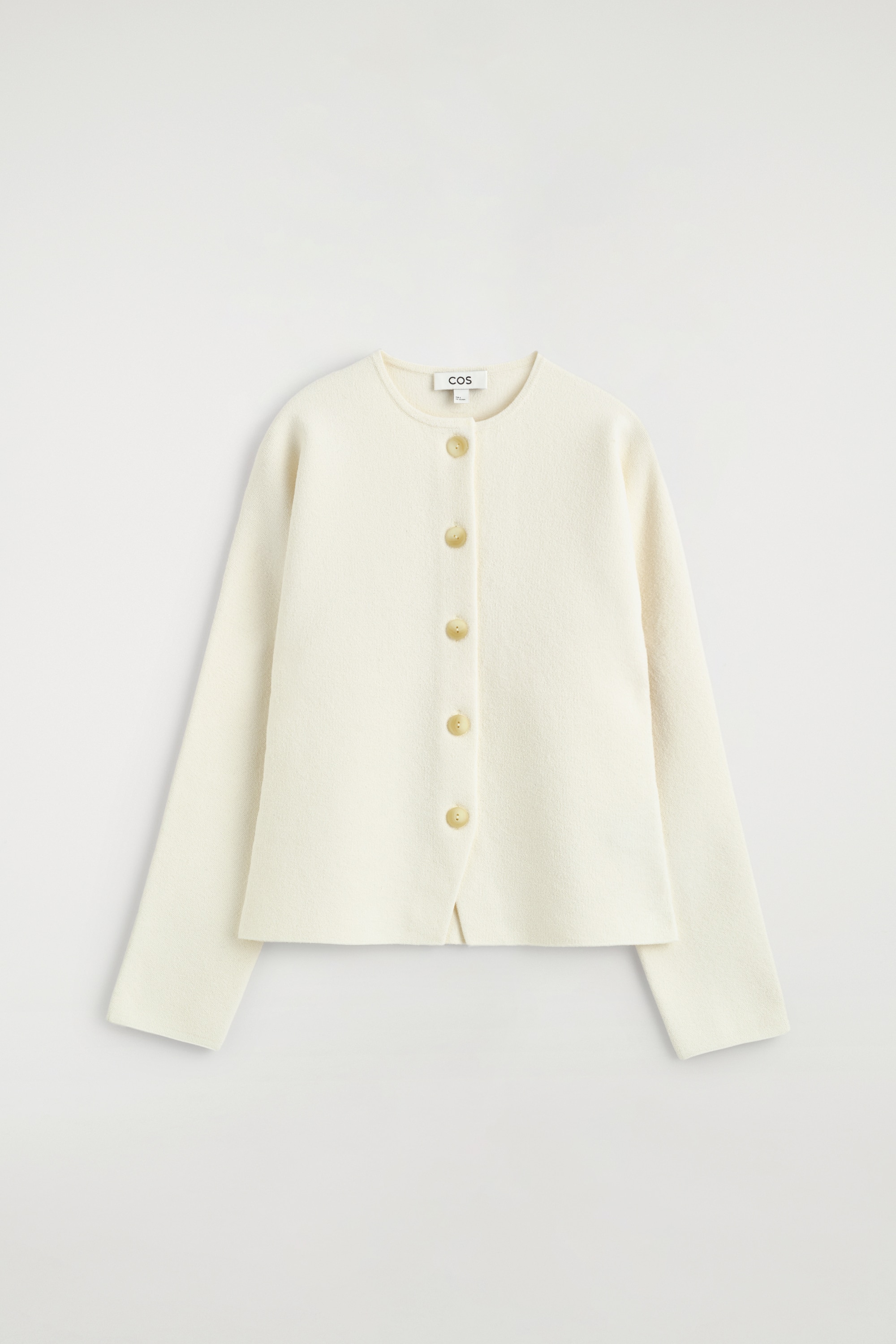 CARDIGAN IN COTONE DALLA LINEA SCULTOREA - BIANCO