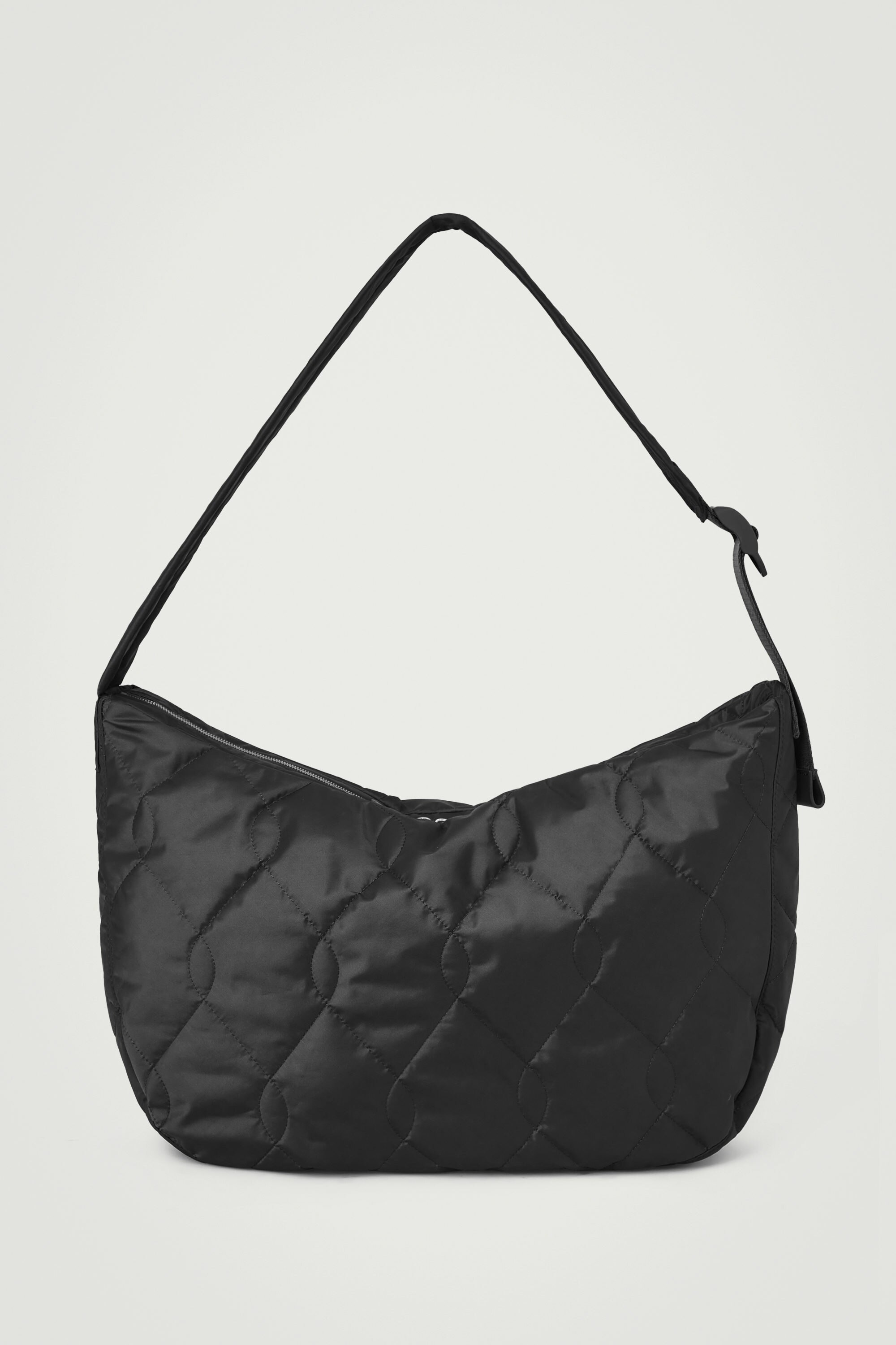 QUILTED CROSSBODY MESSENGER BAG - NYLON - BLACK | COS AU