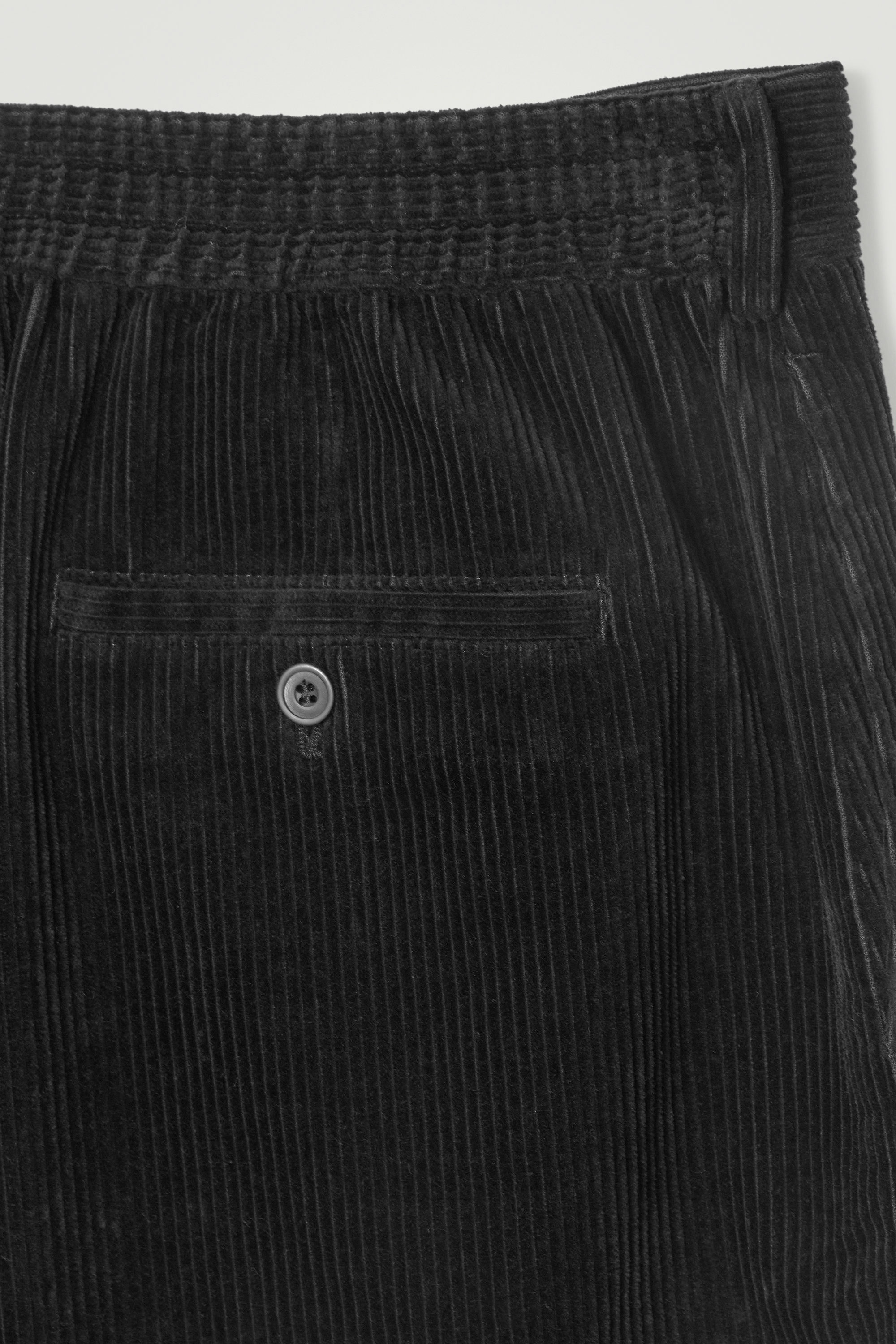 CORDUROY WIDE-LEG PANTS - BLACK | COS