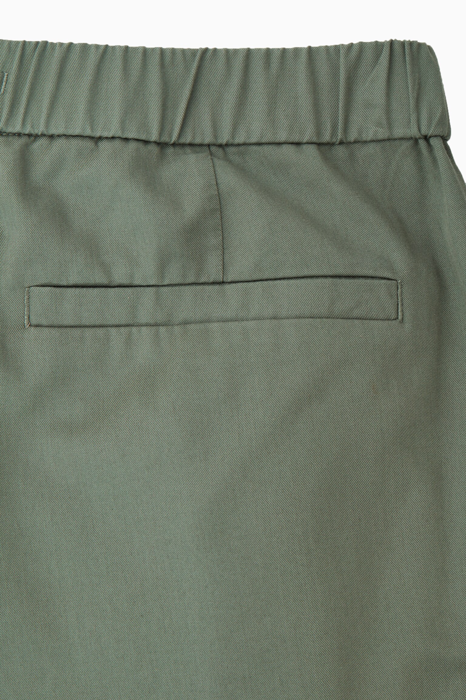 PANTALON FUSELÉ EN SERGÉ - VERT/NOIR/BEIGE - 3