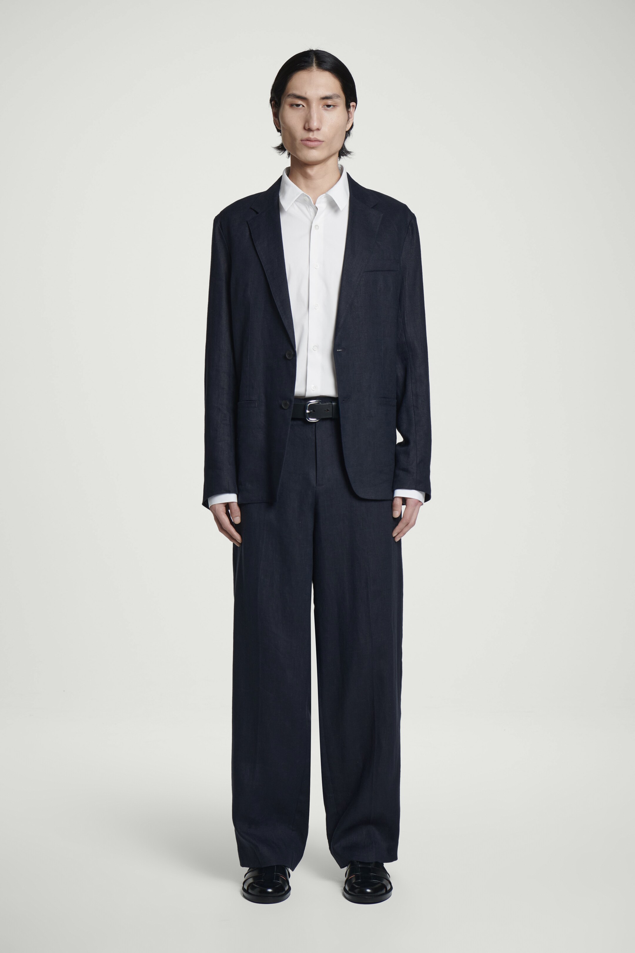 Zobacz większy obraz: POPELINOWA KOSZULA O DOPASOWANYM KROJU - BIAŁY - ON | H&M PL 3