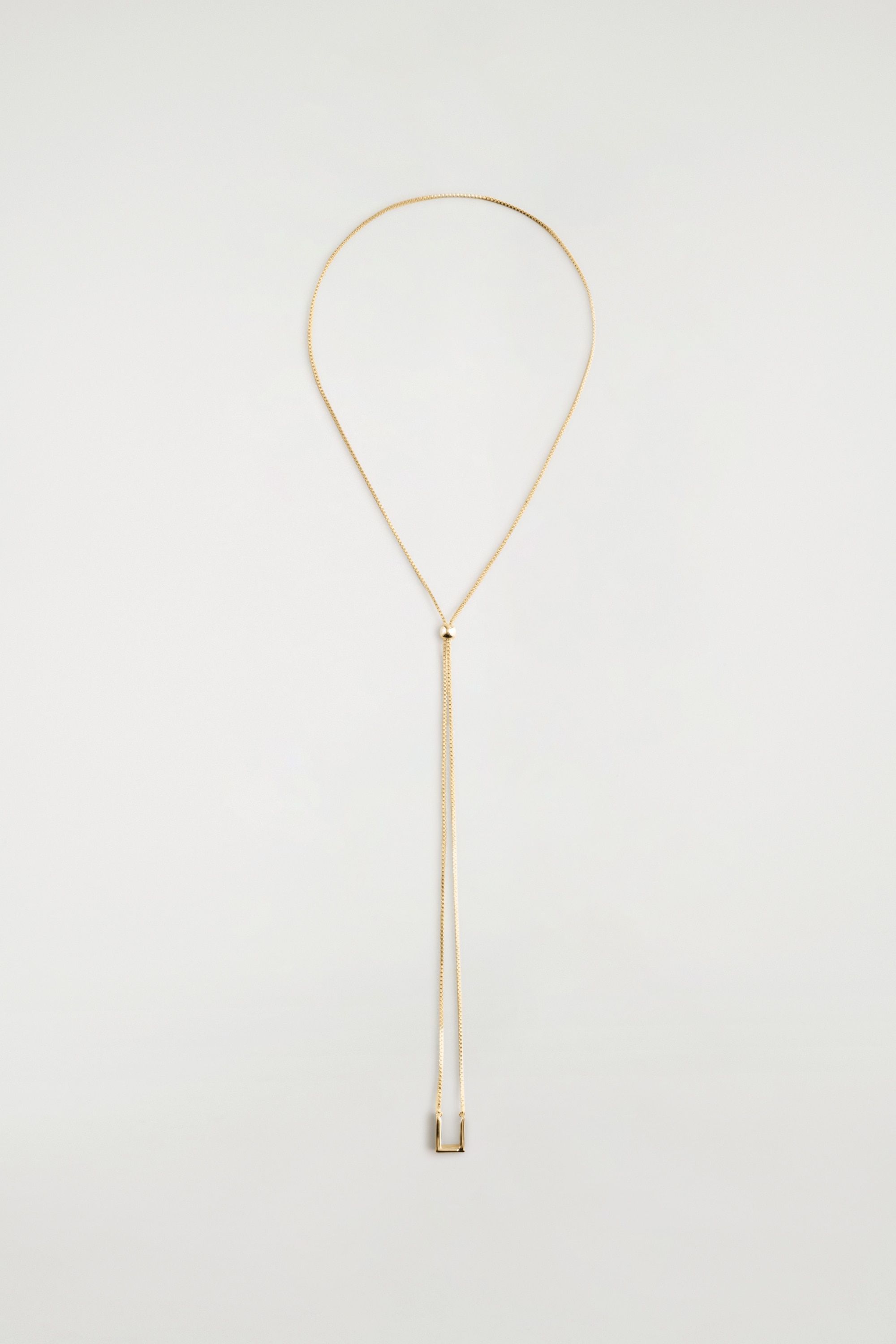 Colar com corrente e pendente retangular - Dourado/Prata / Pérola