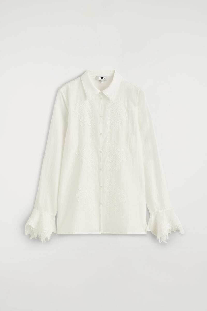 Fluid Lace-Detail Shirt