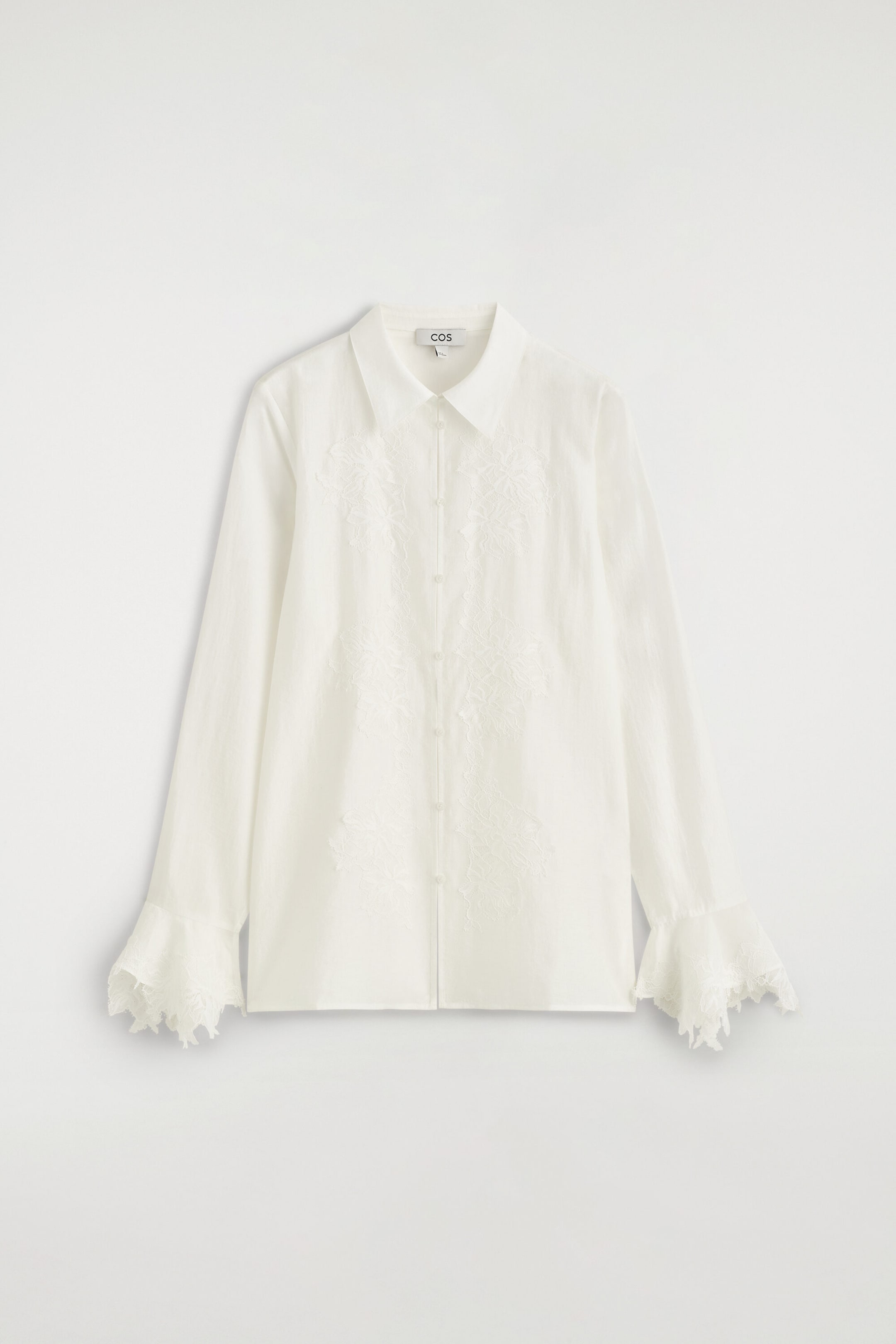 Chemise fluide à détail en dentelle