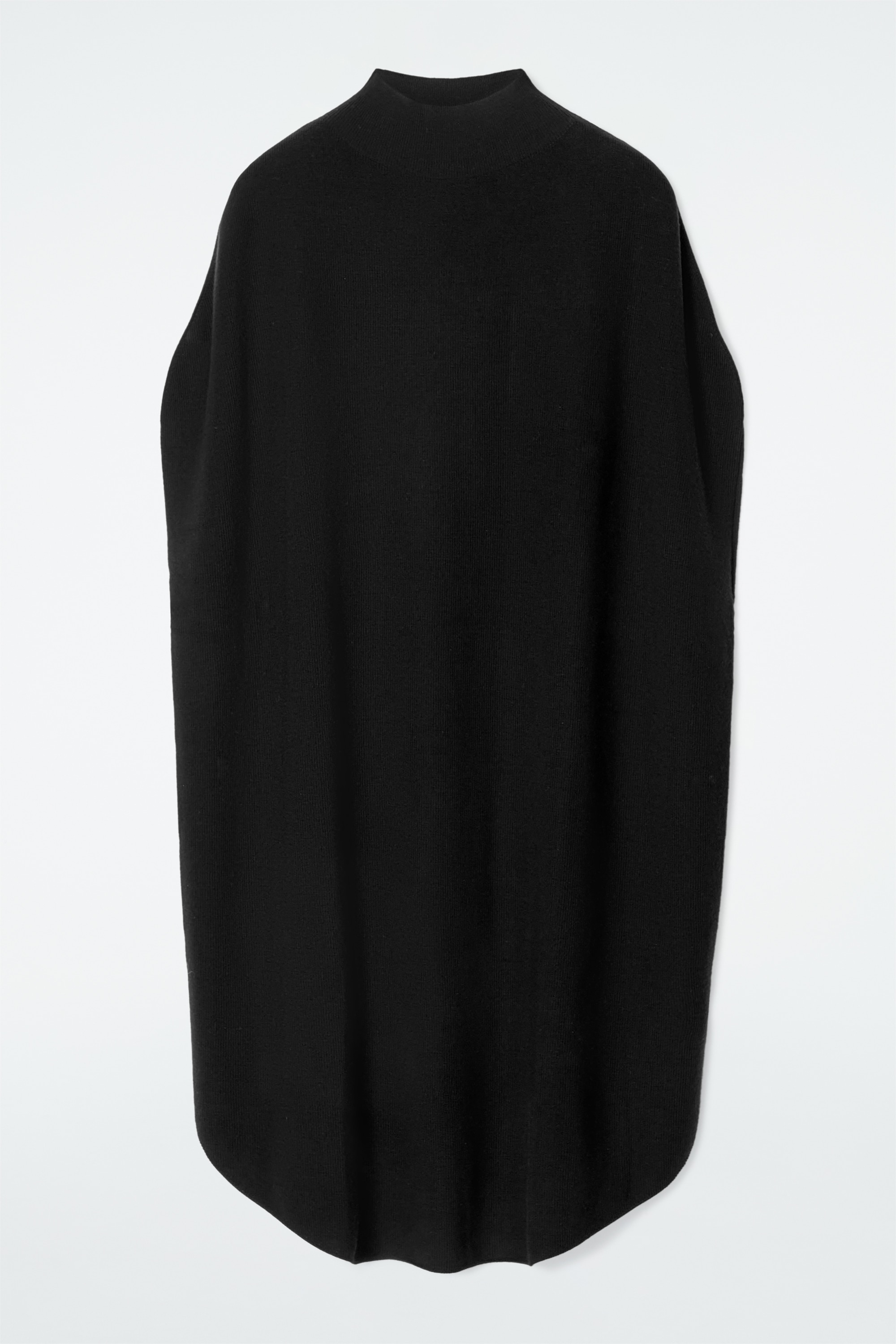 COCOONING WOOL DRESS - ČERNÁ/KRÉMOVÁ