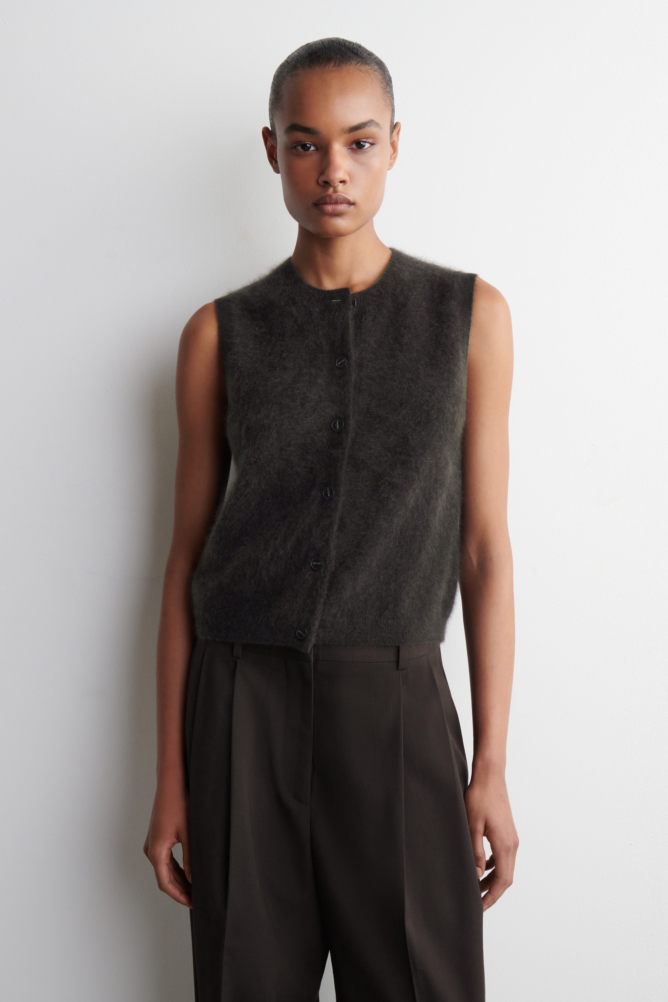 BRUSHED-CASHMERE VEST