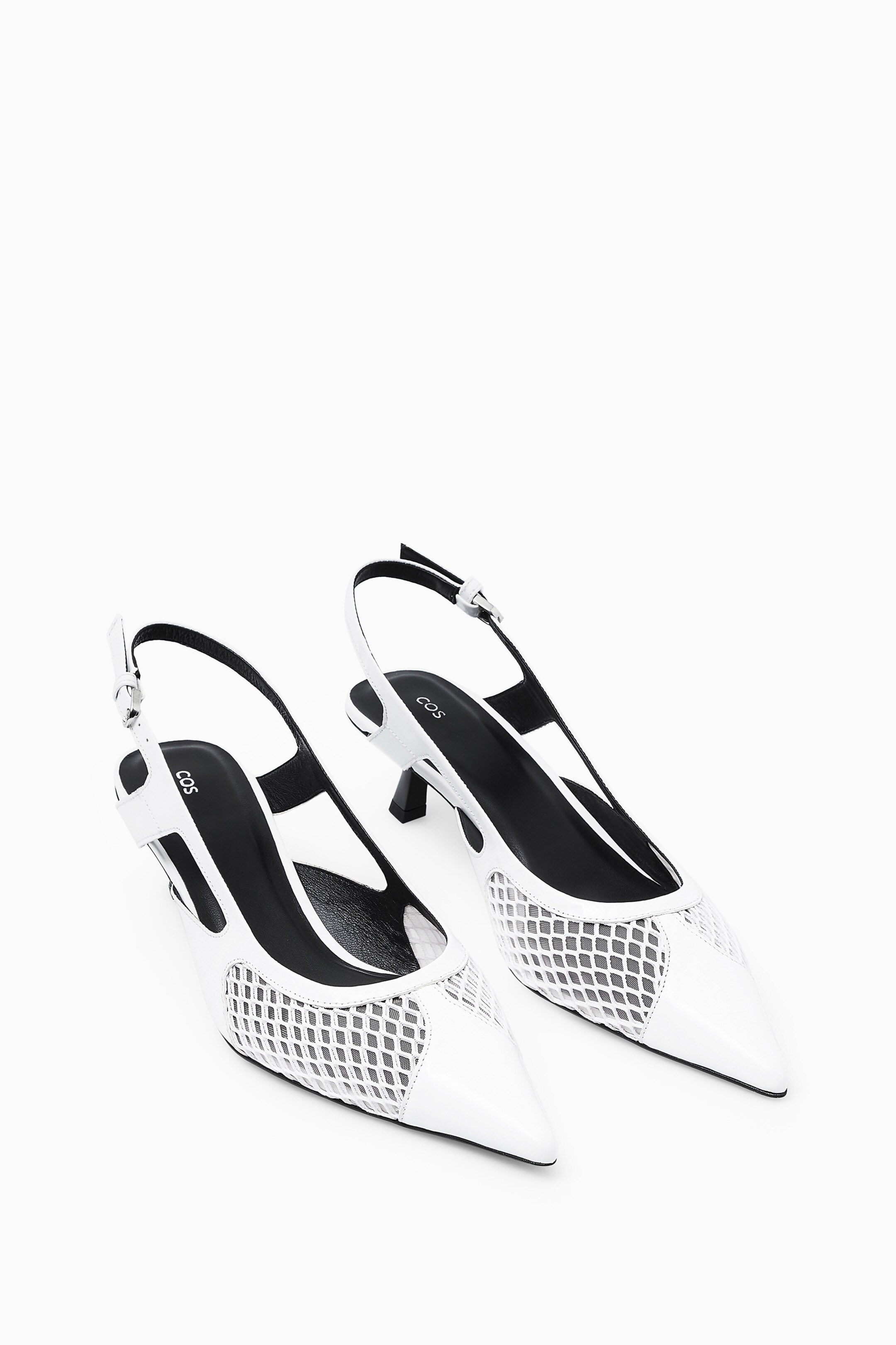 View larger image: POINTED MESH SLINGBACK KITTEN HEELS - OFF-WHITE - Ladies | H&M GB 2