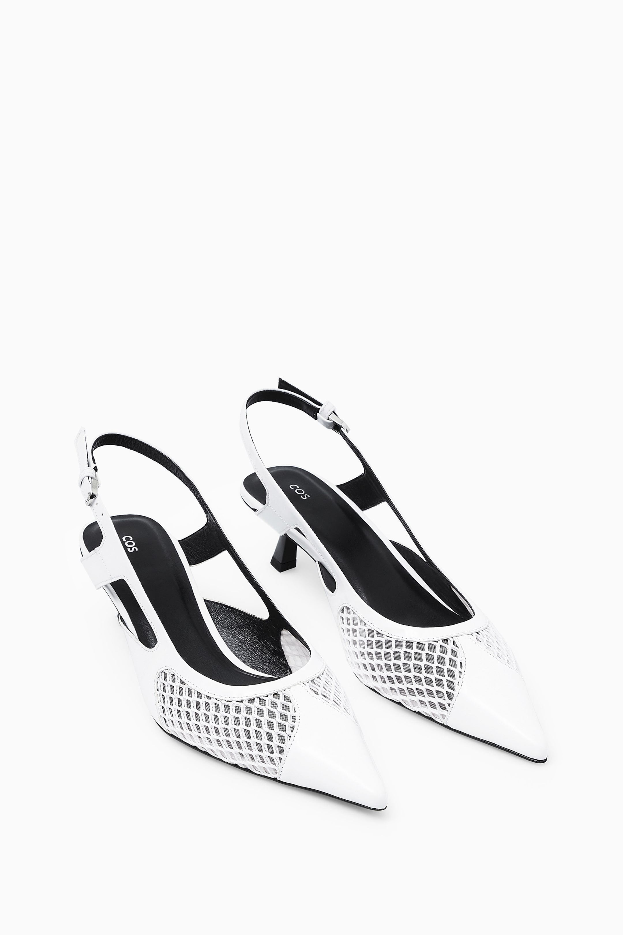 Agrandir l'image: ESCARPINS SLINGBACK POINTUS PETIT TALON DÉTAIL MESH - ÉCRU - FEMME | H&M CH 2
