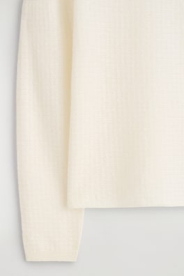 ZIGZAG-KNIT MOHAIR-BLEND SWEATER — OFF-WHITE 6