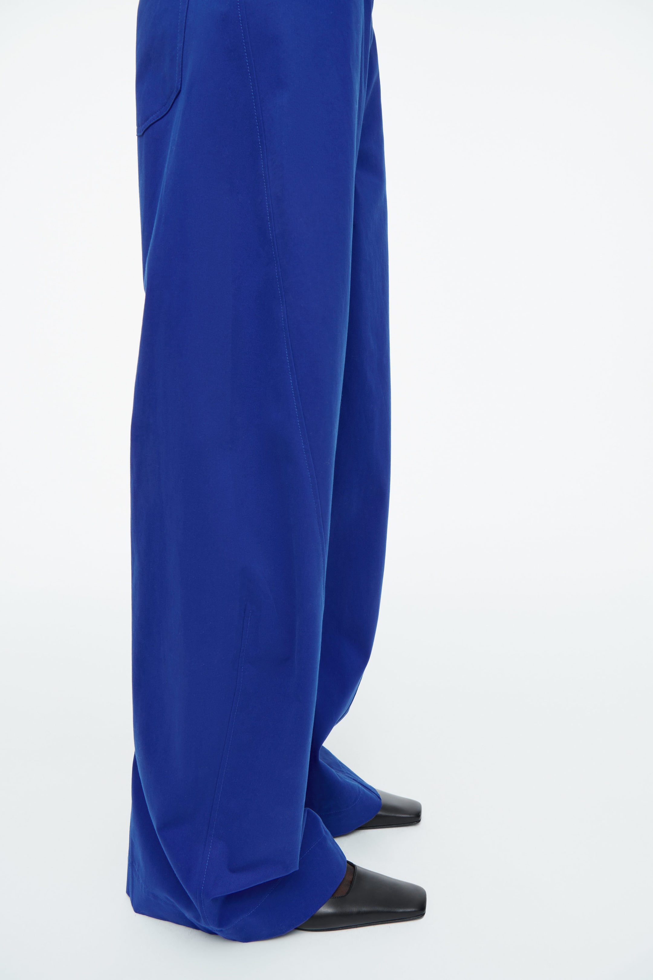 DECONSTRUCTED COTTON BARREL-LEG TROUSERS