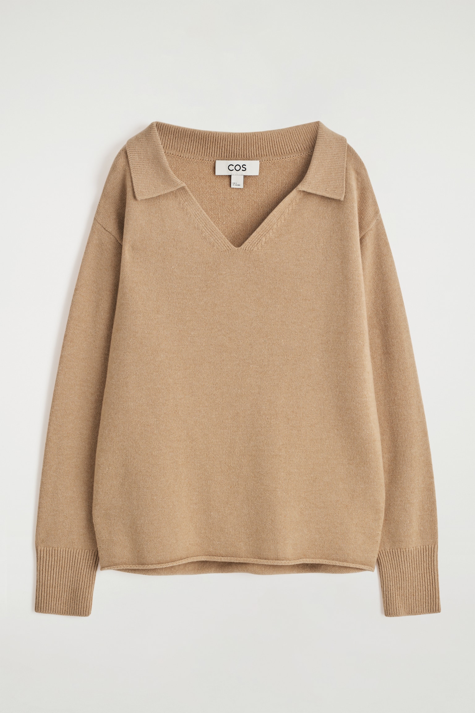 PULL POLO EN LAINE MÉRINOS - BEIGE CHINÉ/NOIR/IVOIRE - 2