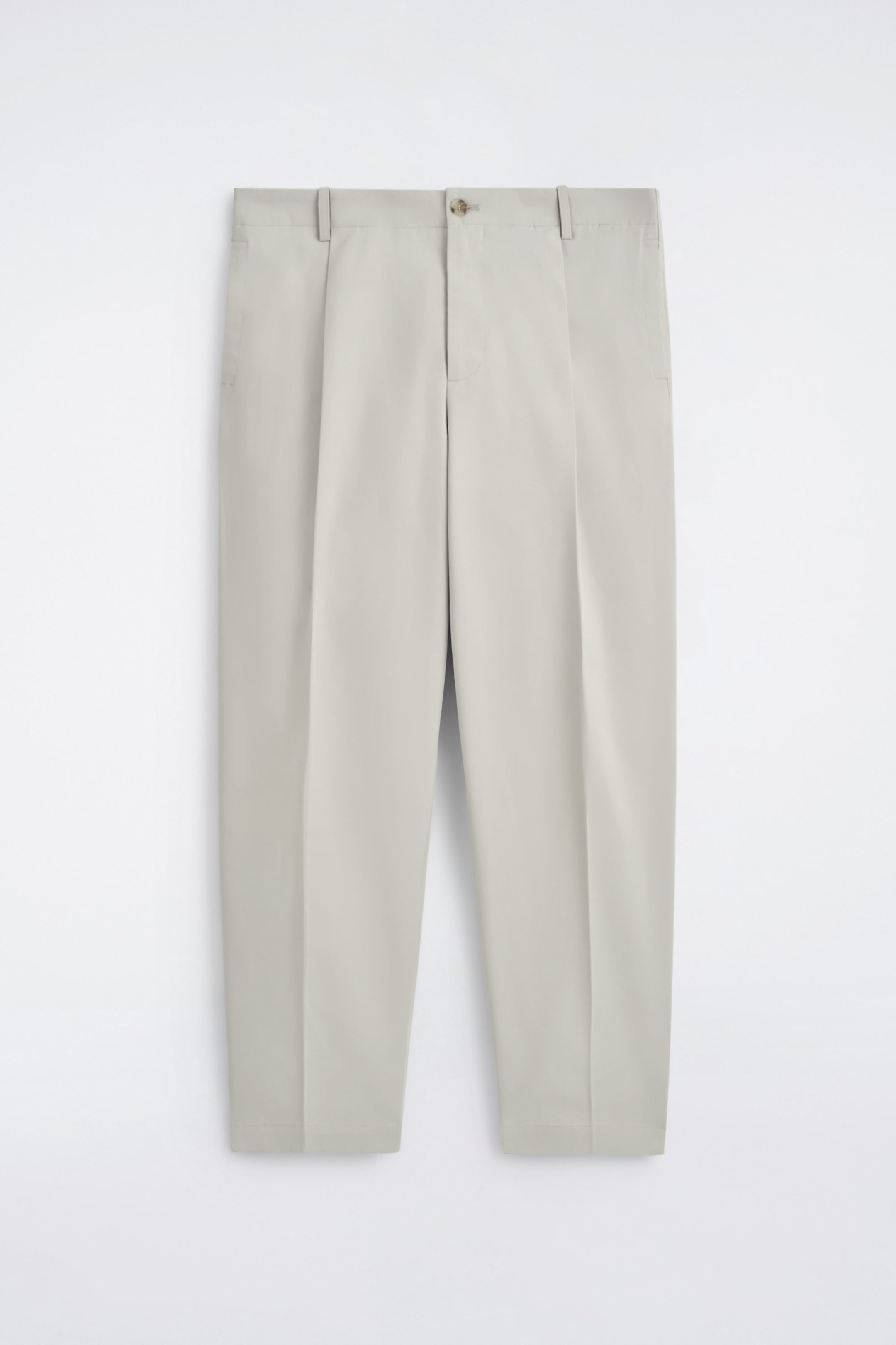 CROPPED COTTON STRAIGHT-LEG TROUSERS