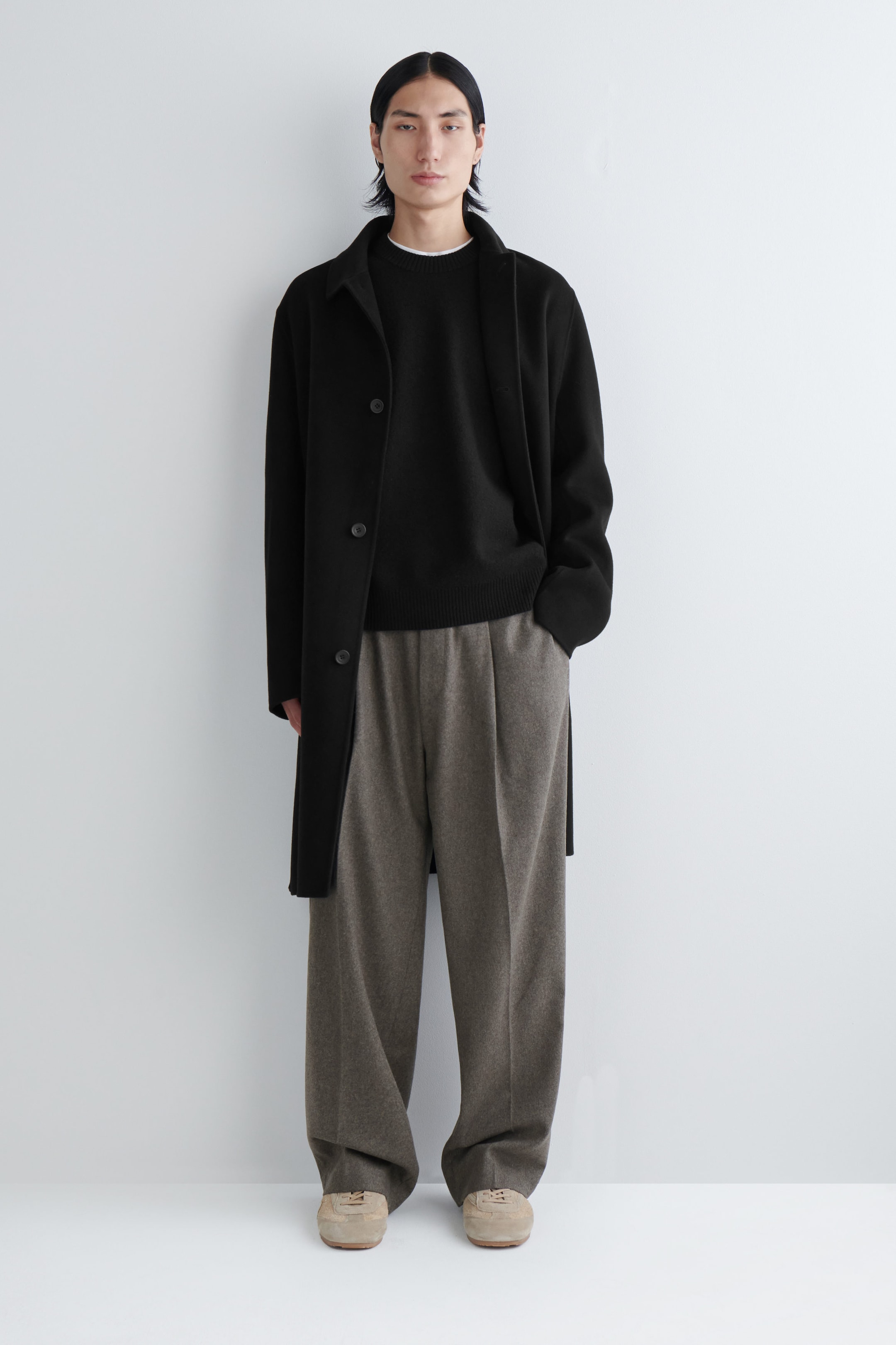 BOILED-WOOL CREW-NECK JUMPER