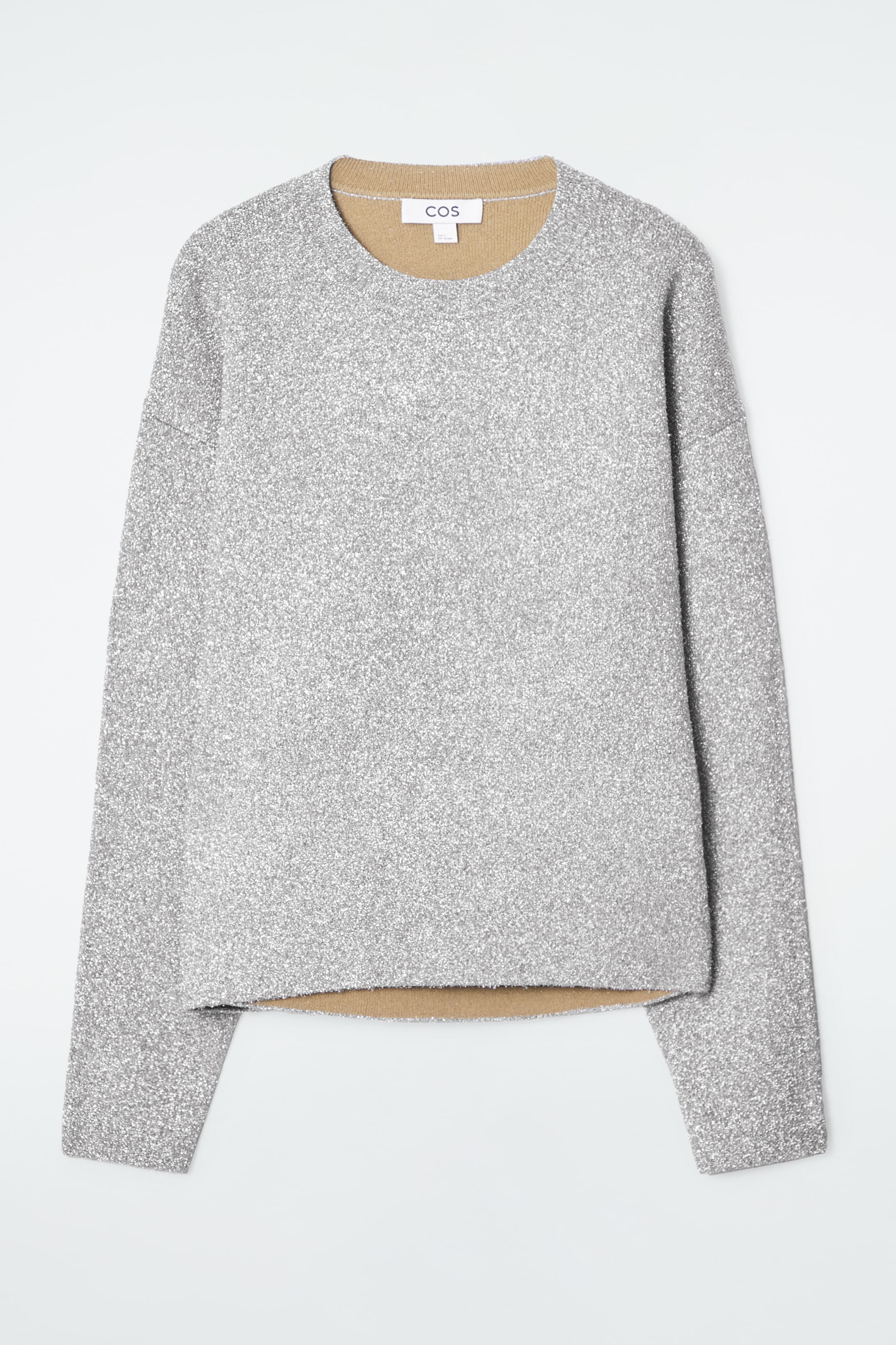 View larger image: OVERSIZED SPARKLY MERINO WOOL JUMPER - SILVER - Ladies | H&M GB 6