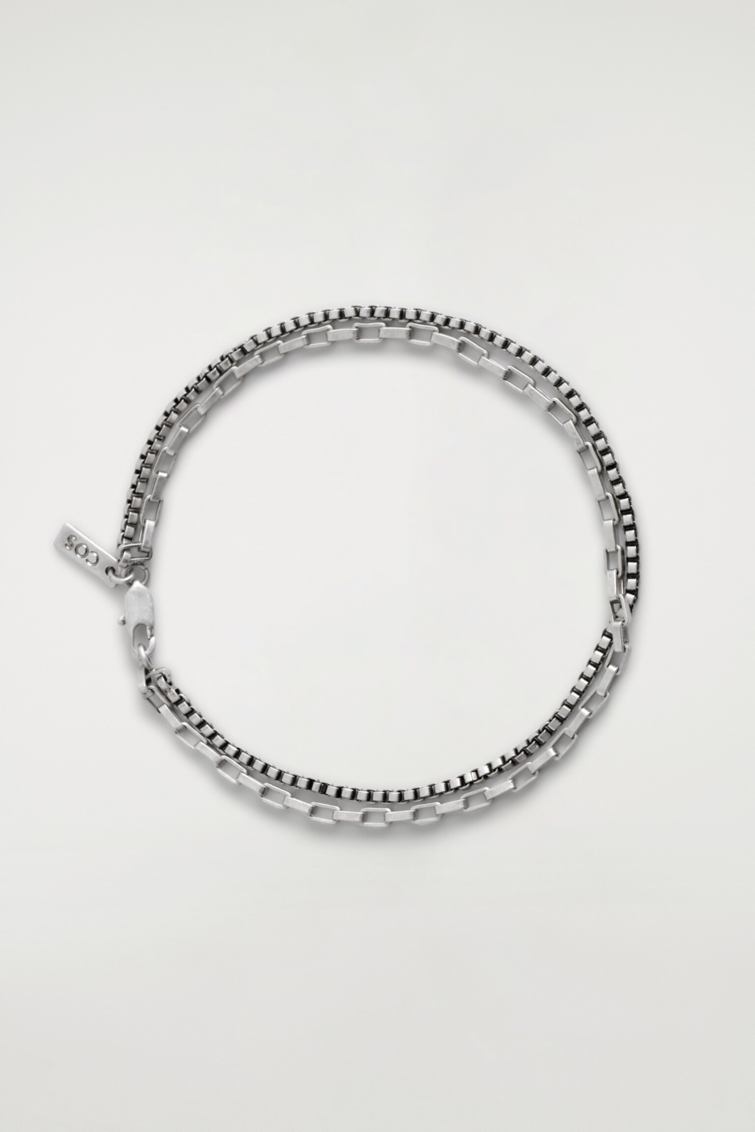 PULSERA DE DOBLE CADENA - PLATEADO - 2