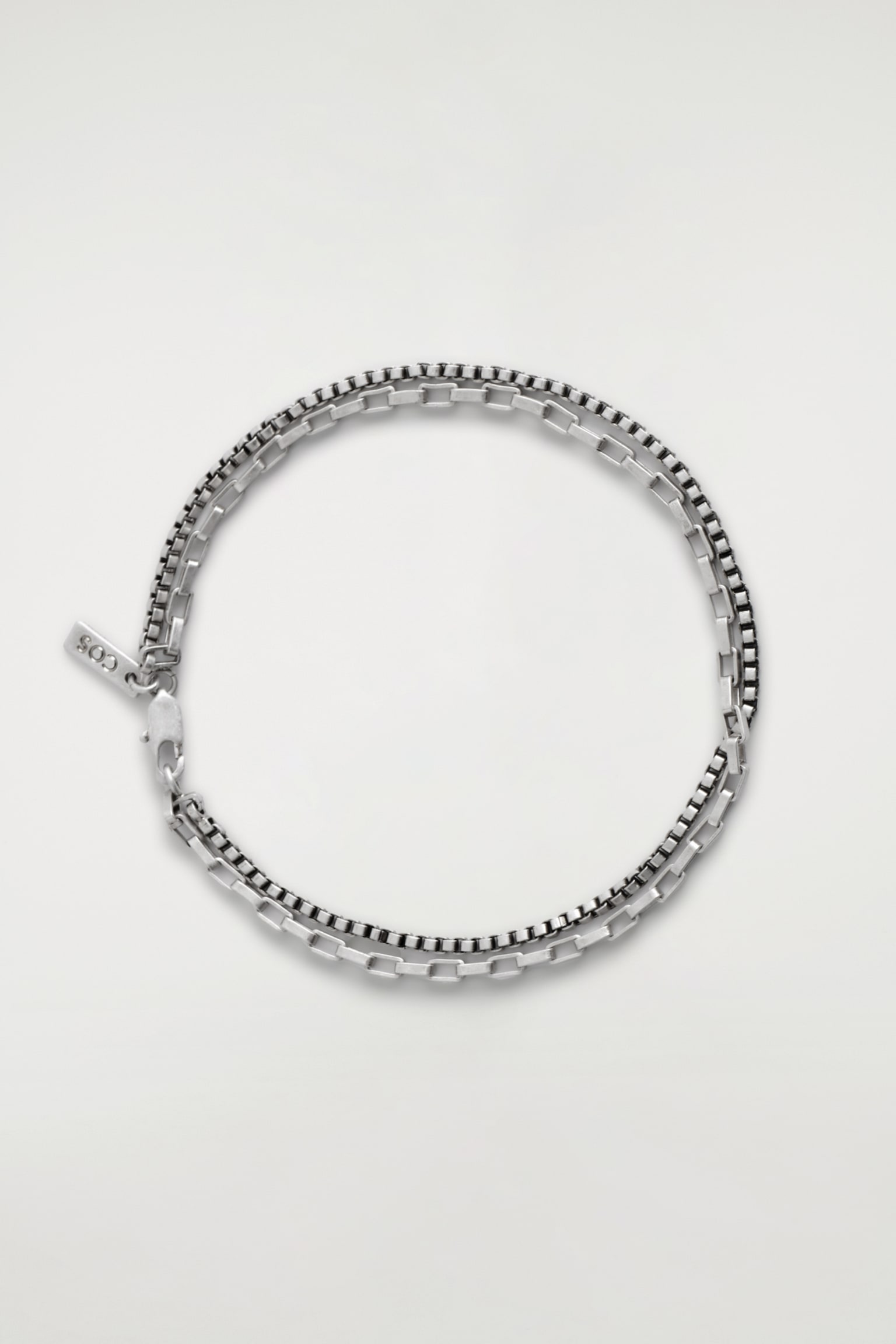 BRACELET À DOUBLE CHAÎNE - ARGENTÉ - 2