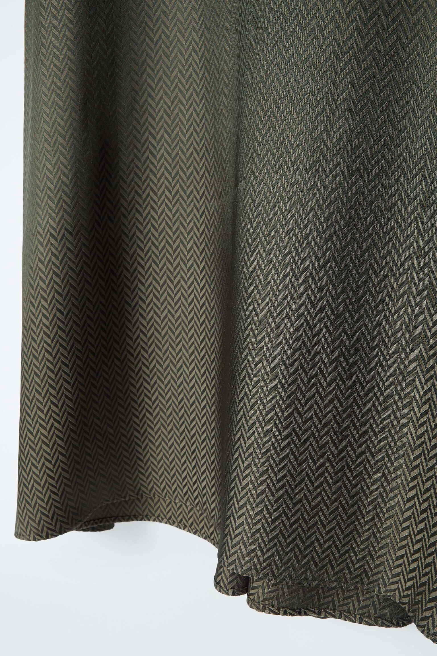 HERRINGBONE MAXI SHIRT DRESS - KHAKI / HERRINGBONE - 2