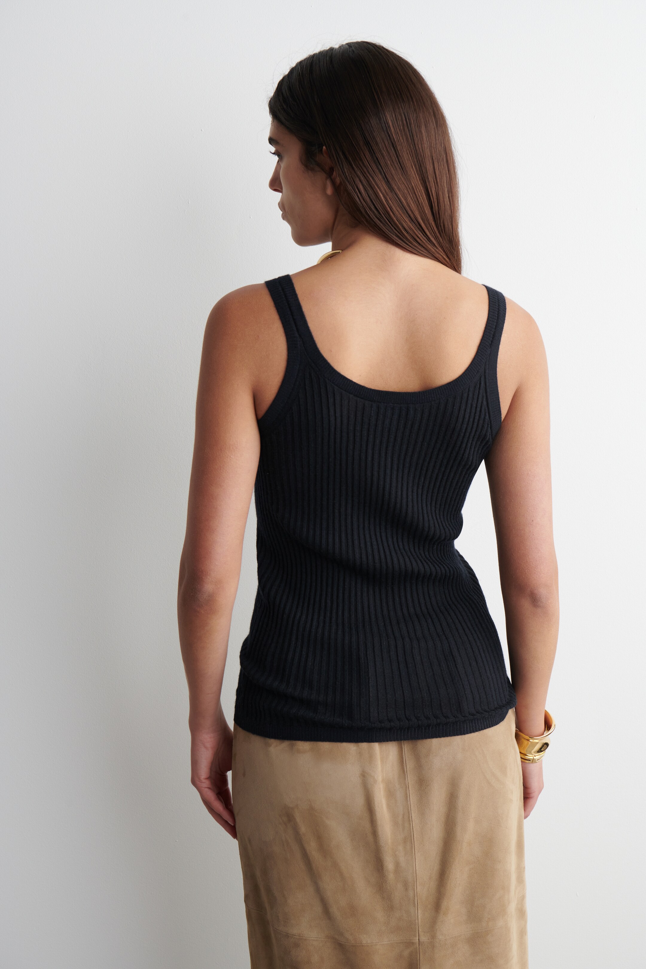 Ver imagen más grande: TOP DE TIRANTES DE CACHEMIRA Y SEDA DE CANALÉ - AZUL MARINO - MUJER | H&M ES 5
