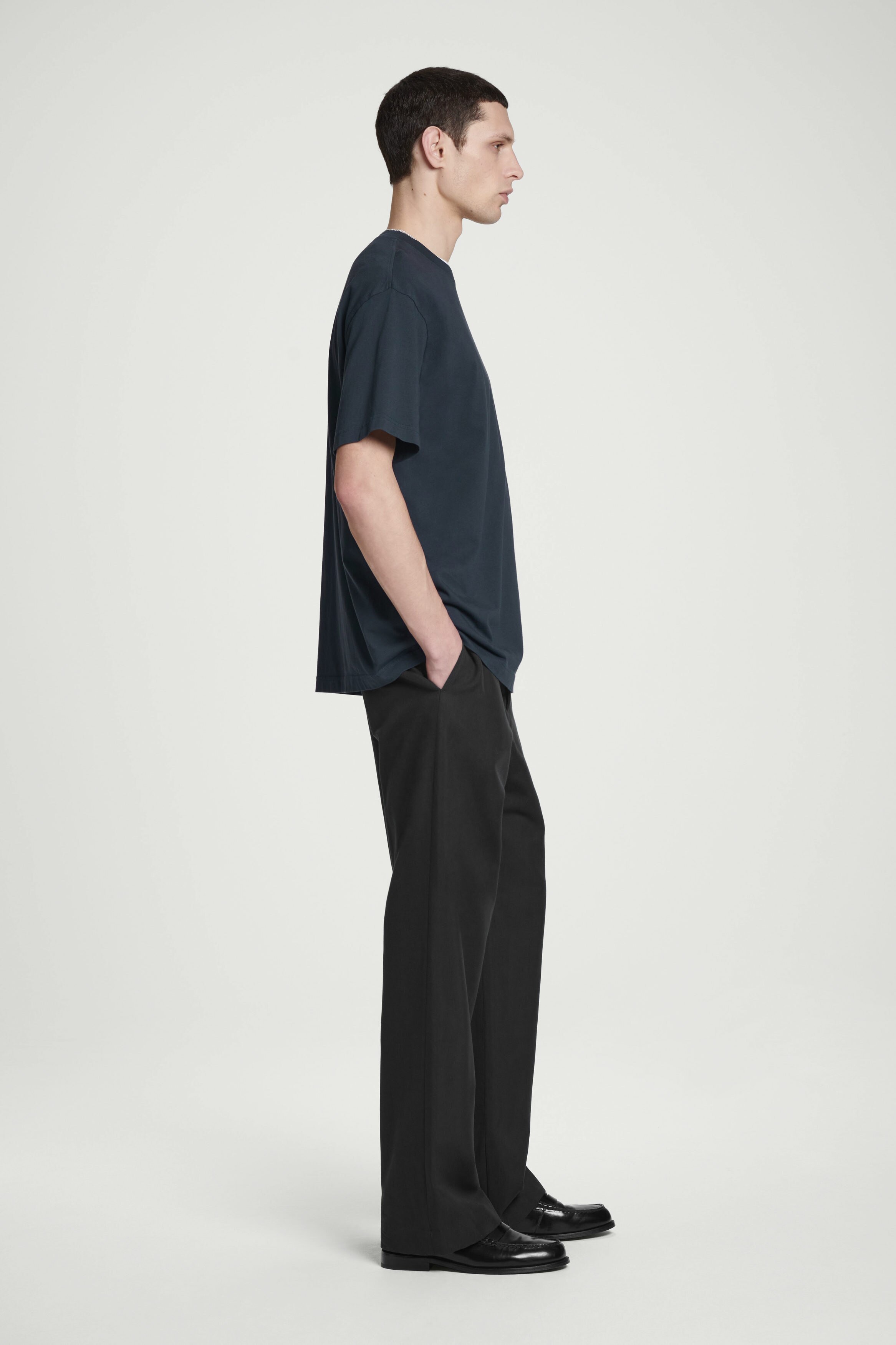 【送料&関税込】Maison KitsunAC Navy Cotton T-shirt Maison Kitsuné Double Fox Head Patch Classic T-shirt - Navy