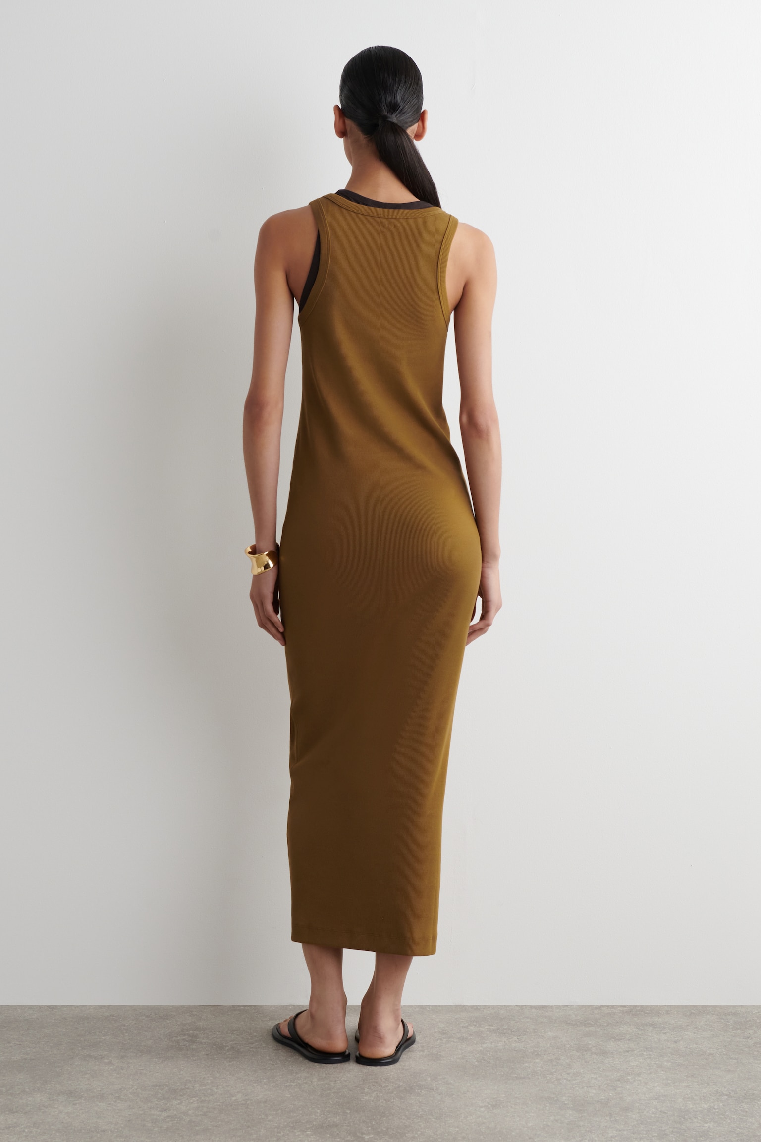 ROBE MOULANTE CÔTELÉE - OCRE/ORANGE/BLEU MARINE / BLANC / RAYURES - 6