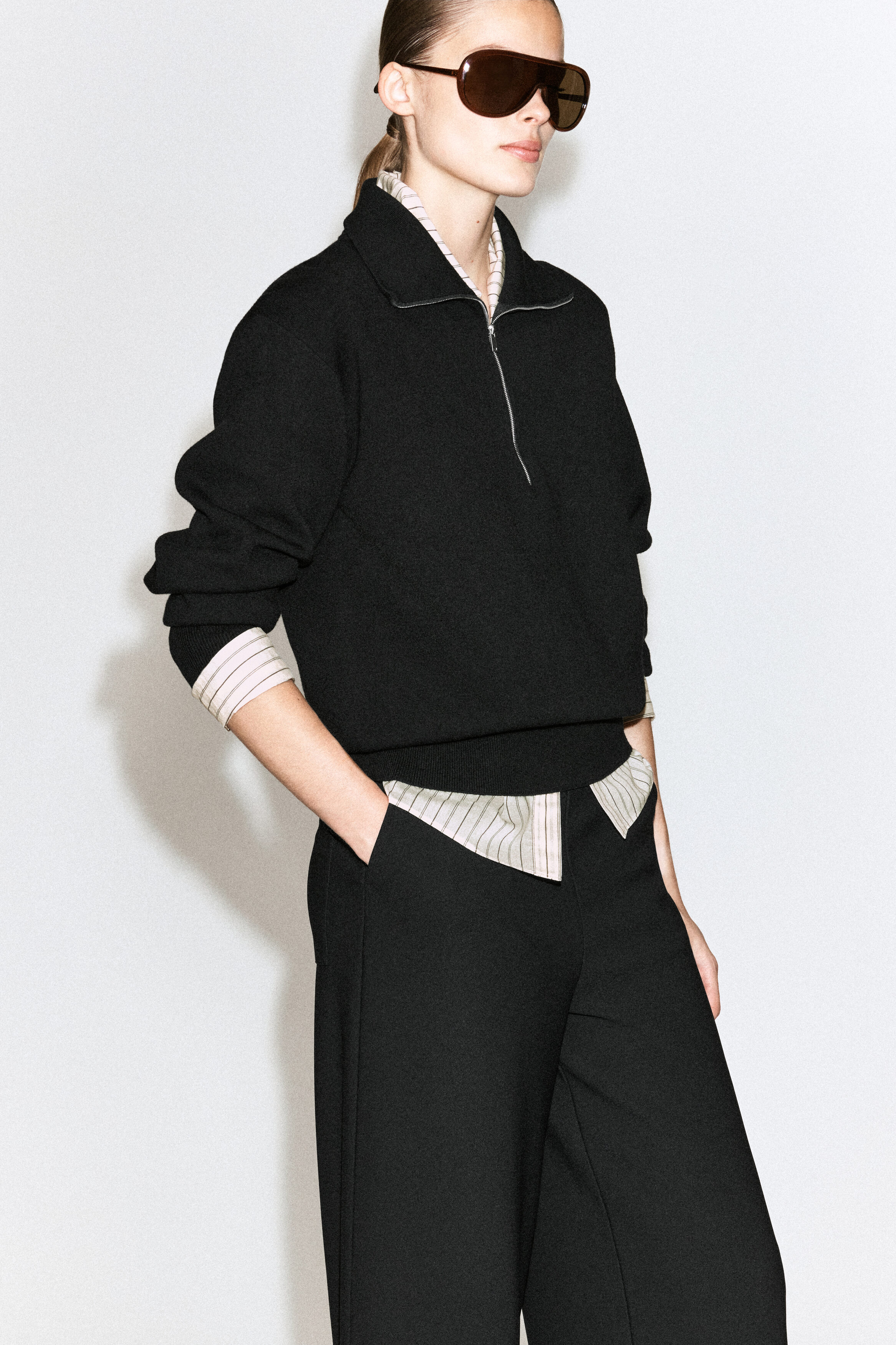 CREPE-JERSEY WIDE-LEG PANTS - thumbnail 5