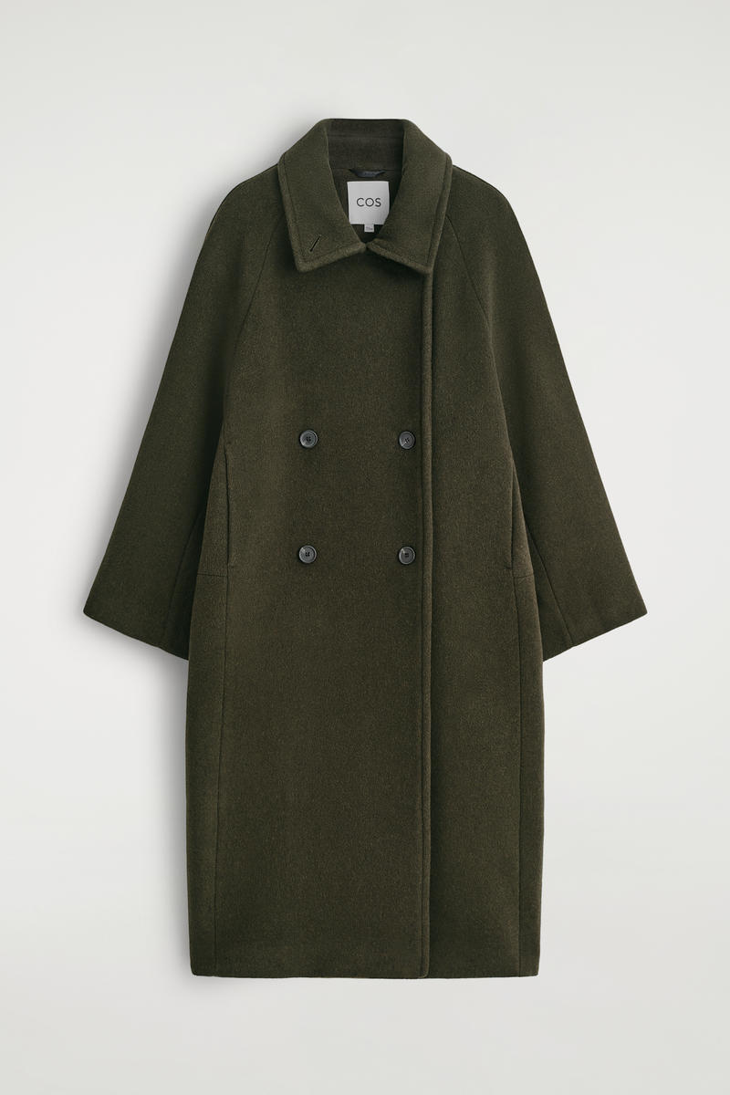 Oversized Double-Breasted Wool Coat